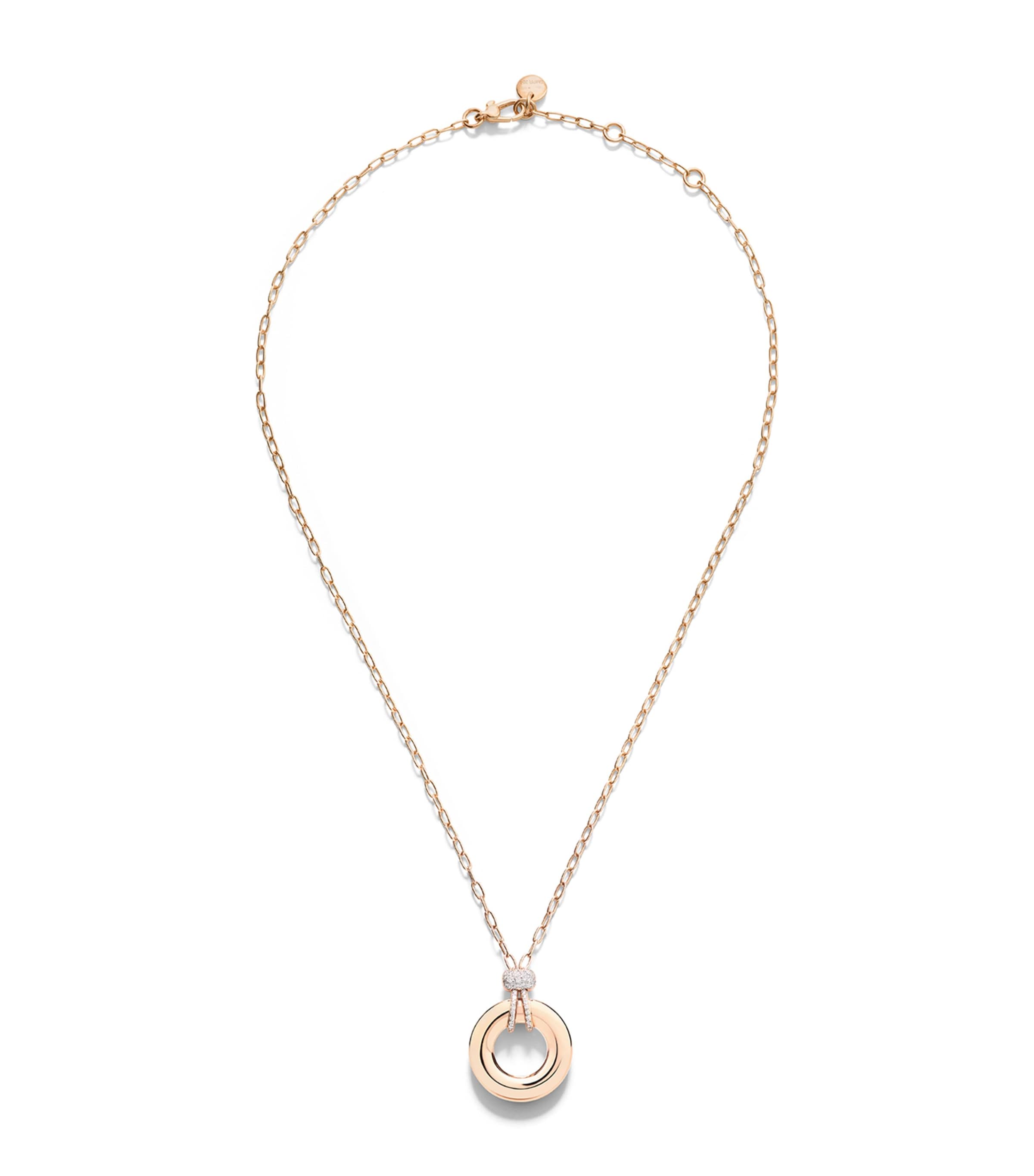 Pomellato Rose Gold and Diamond Iconica Pendant Necklace