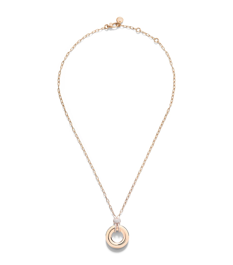 Pomellato Rose Gold and Diamond Iconica Pendant Necklace