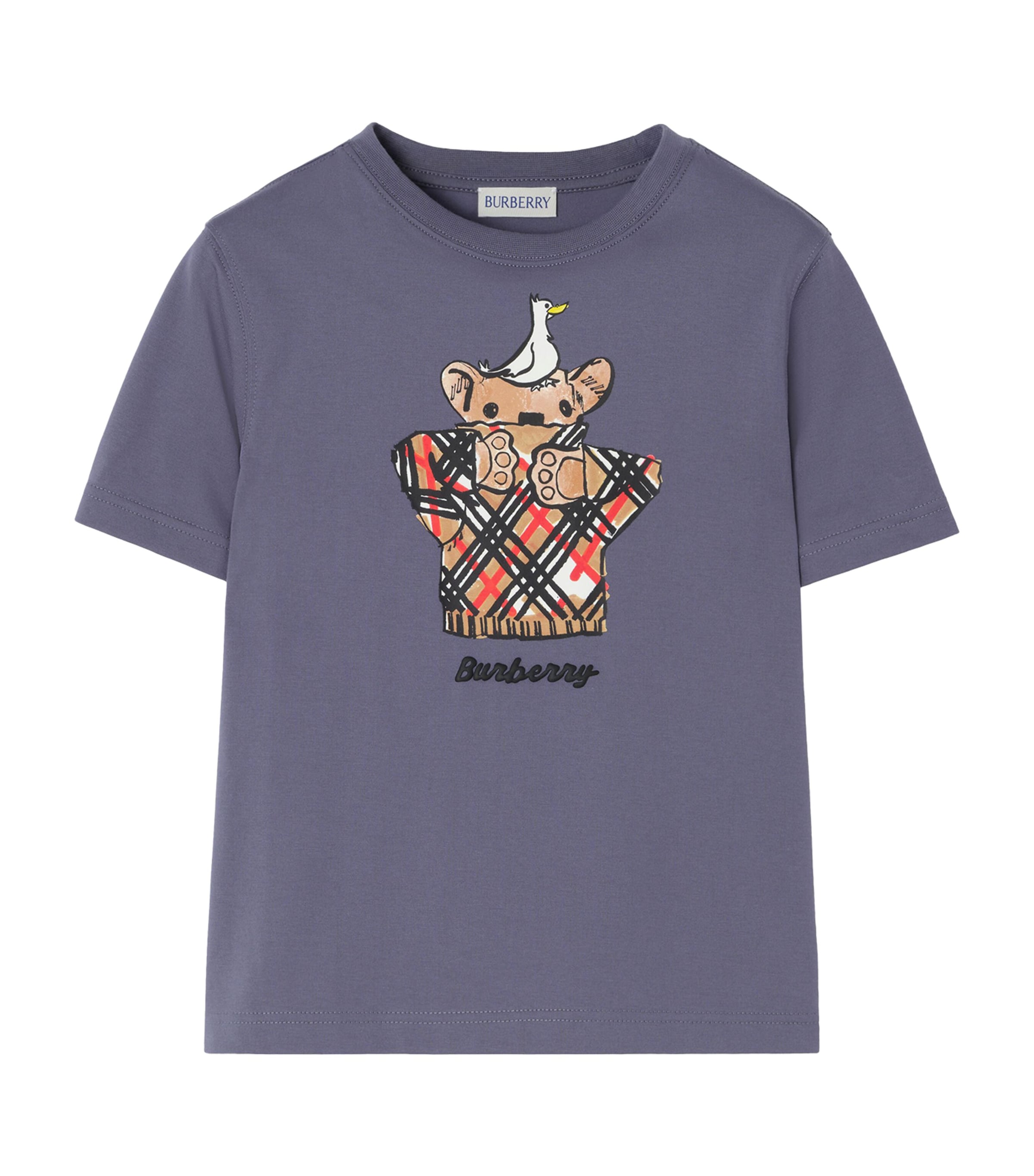 Burberry Kids Cotton Thomas Bear T-Shirt (4-12 Years) Damson Blue