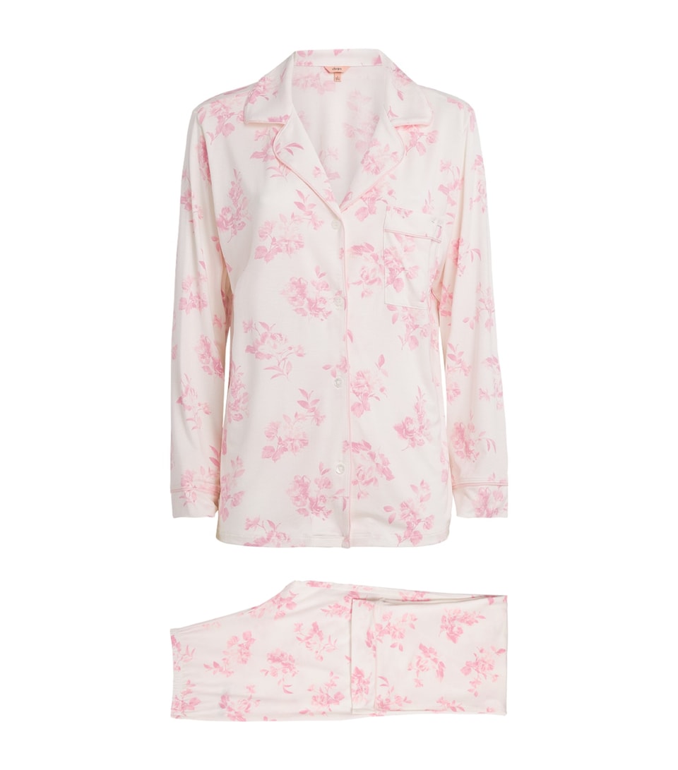 Eberjey Womens Floral Gisele Pyjama Set Rgppp Rose Gard