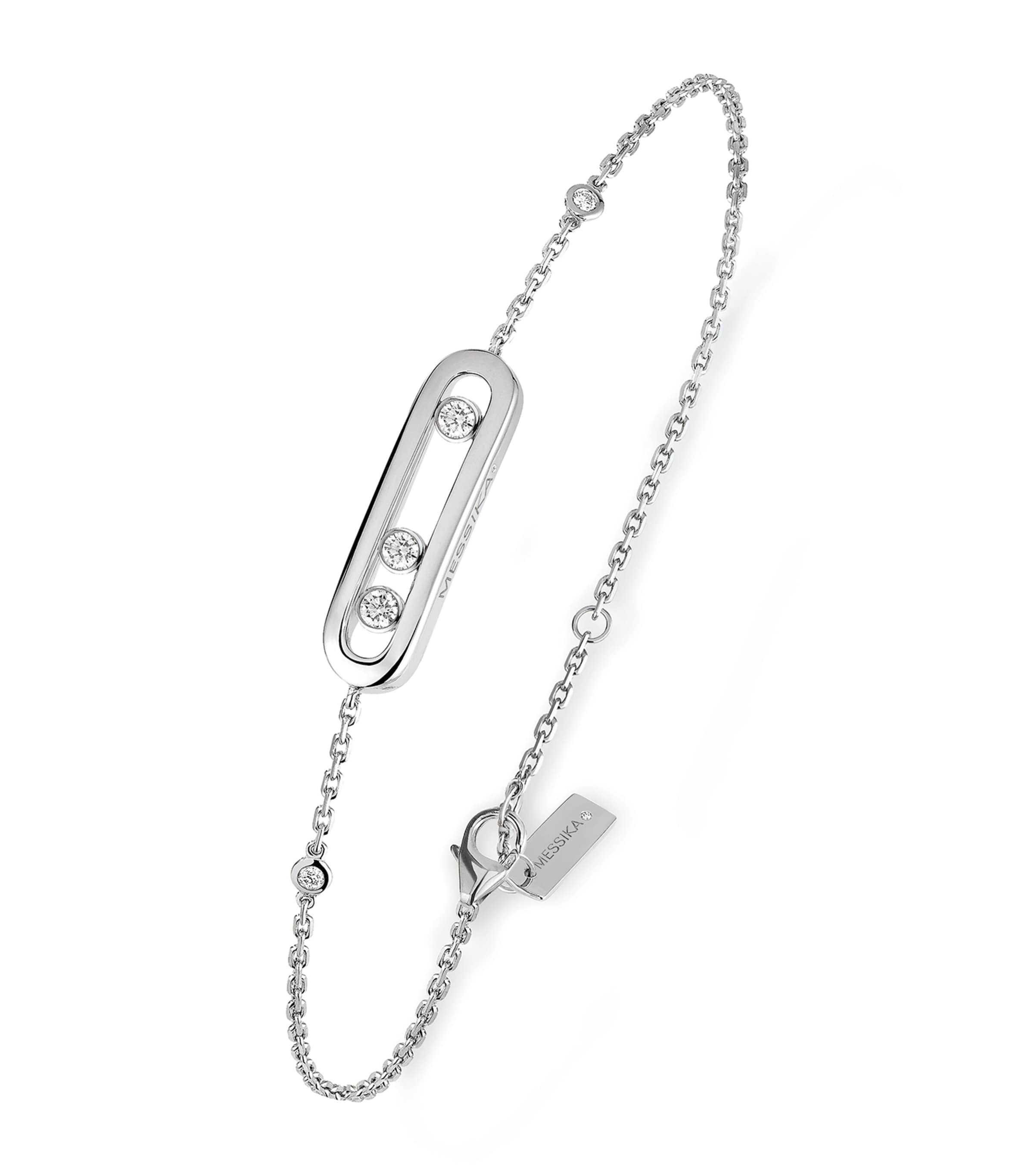 White Gold and Diamond Baby Move Classique Bracelet