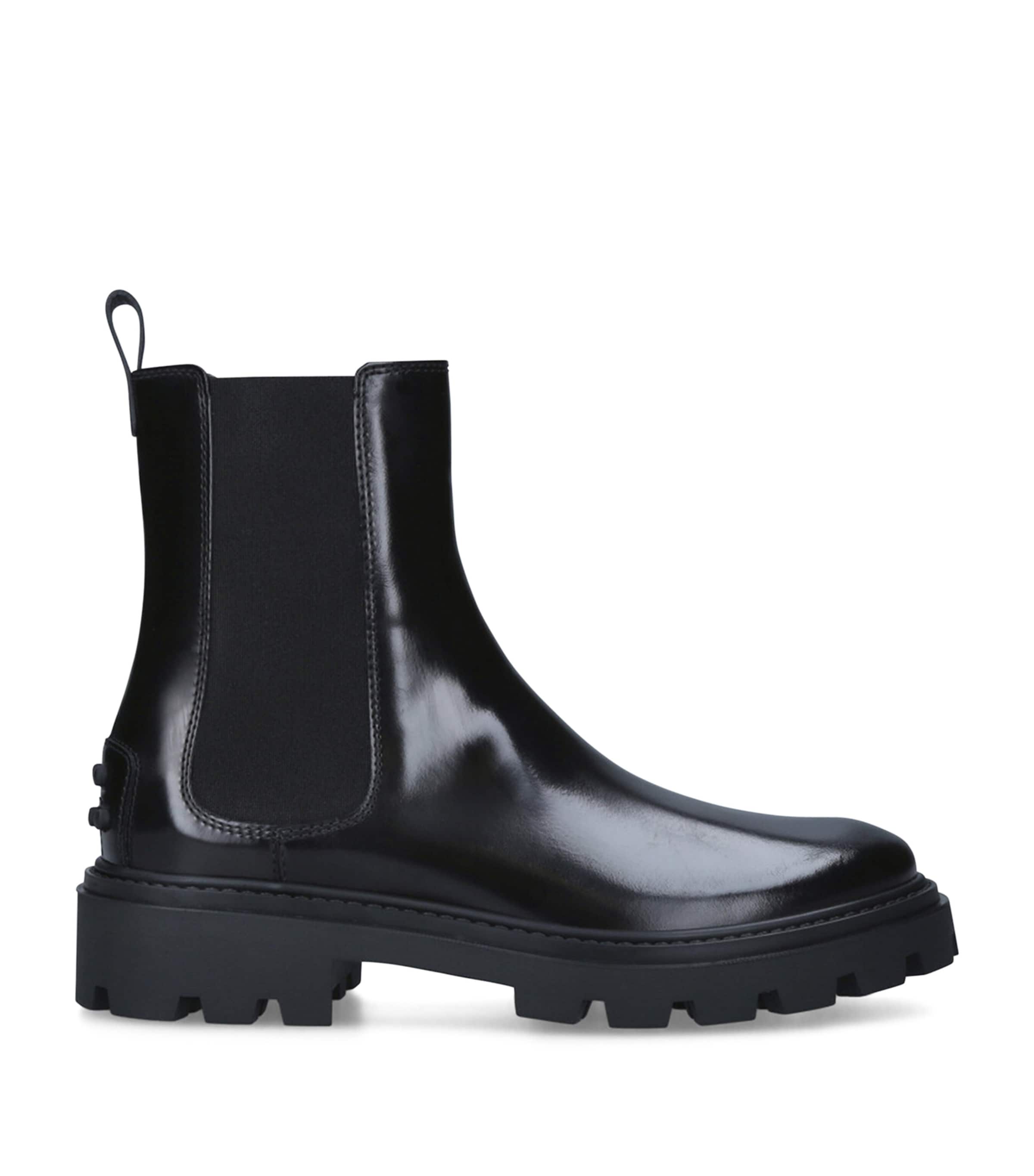 Leather Gomma Pesante Chelsea Boots