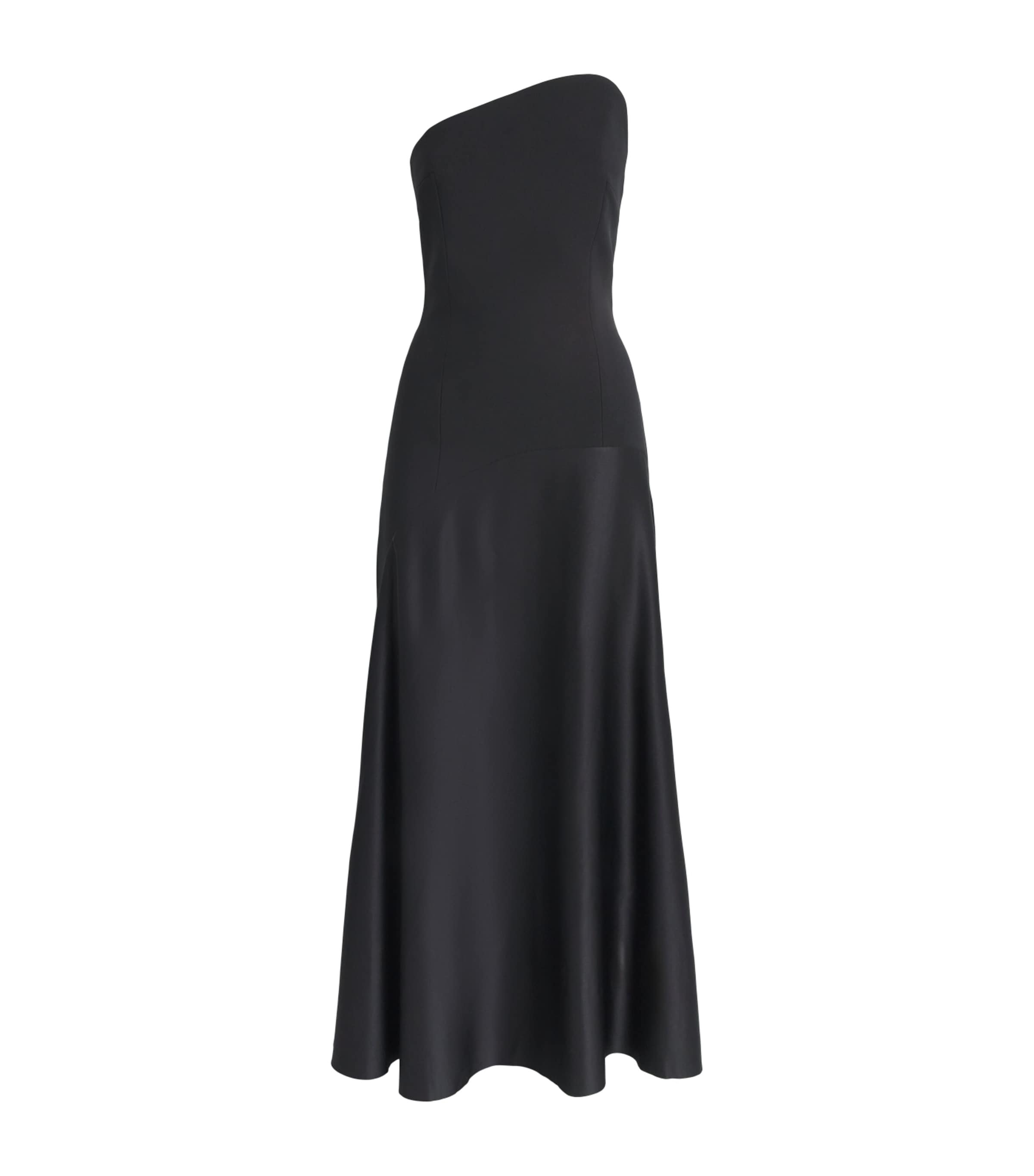 Solace London Womens Strapless Edison Midi Dress Black