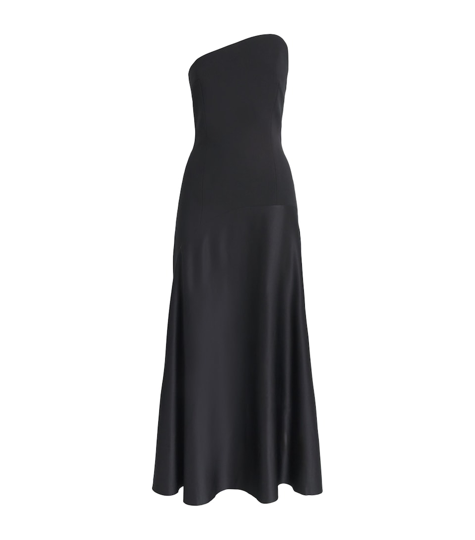 Solace London Womens Strapless Edison Midi Dress Black