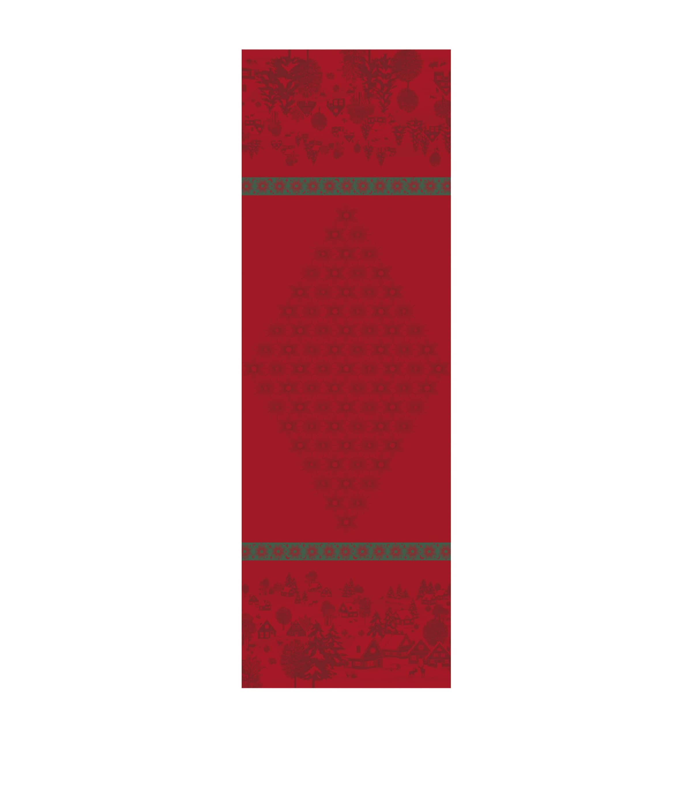 Le Jacquard Français Cotton Sous Les Étoiles Table Runner (50cm x 150cm) Red