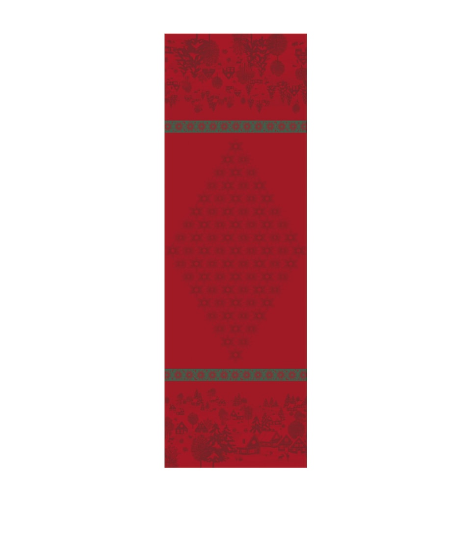 Le Jacquard Français Cotton Sous Les Étoiles Table Runner (50cm x 150cm) Red
