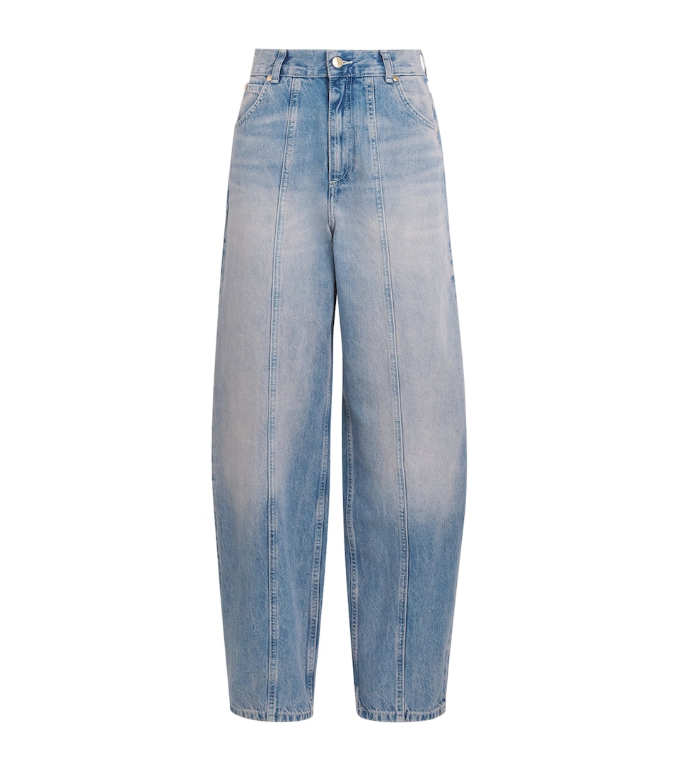 Sandro Paris Womens Barrel Jeans Blue Jean