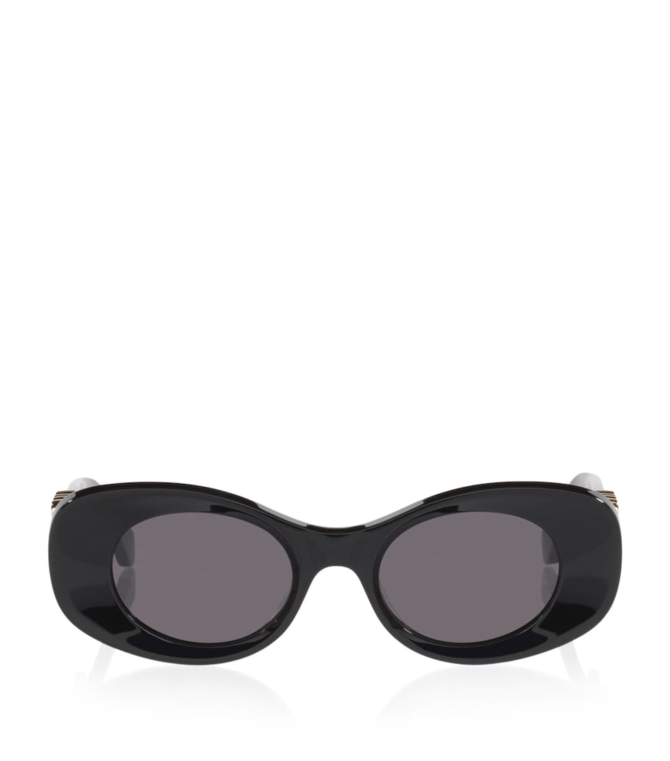 LOEWE Anagram Bevelled Oval Sunglasses Black