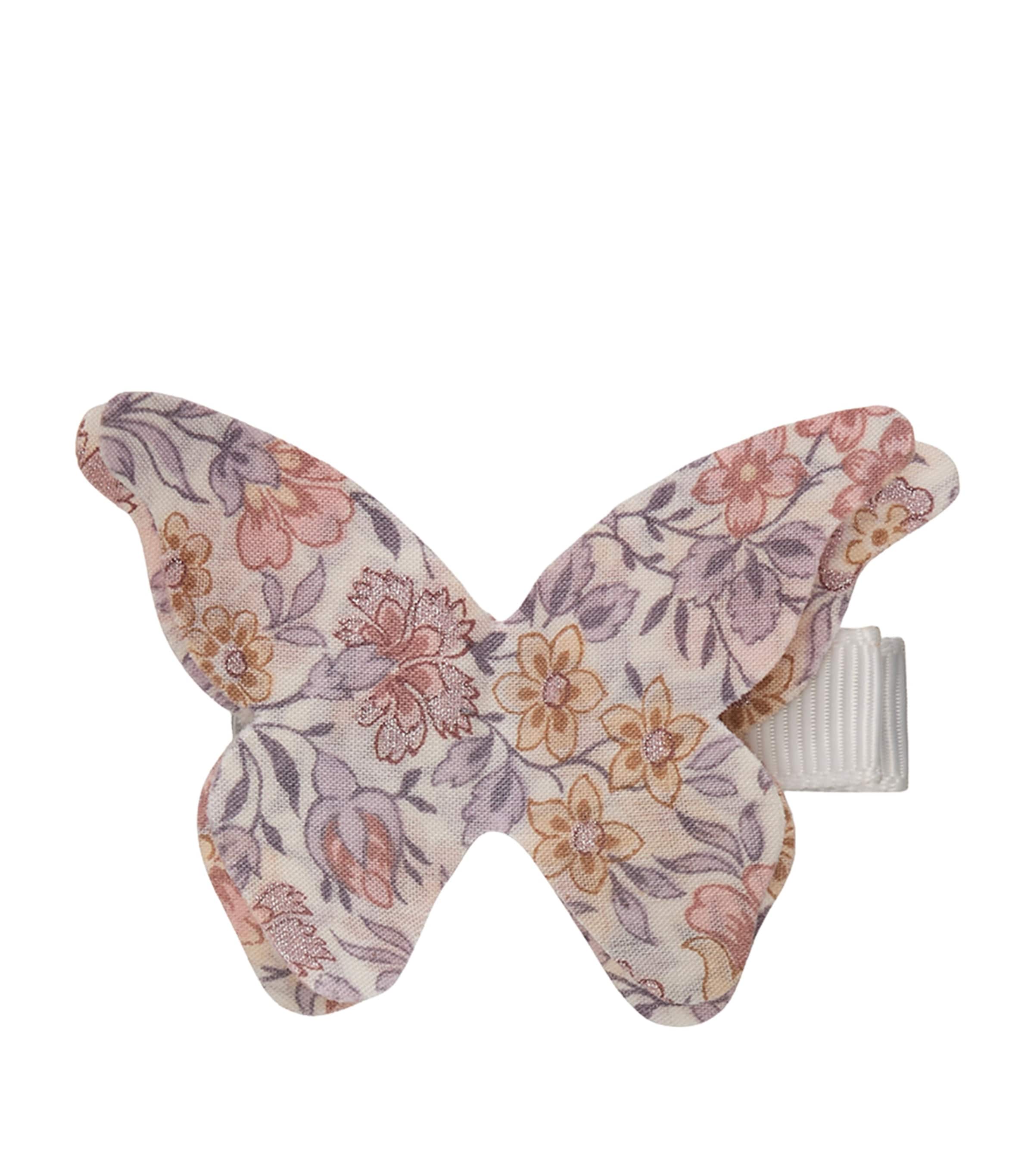 Trotters Liberty Print Butterfly Hairclip Pink