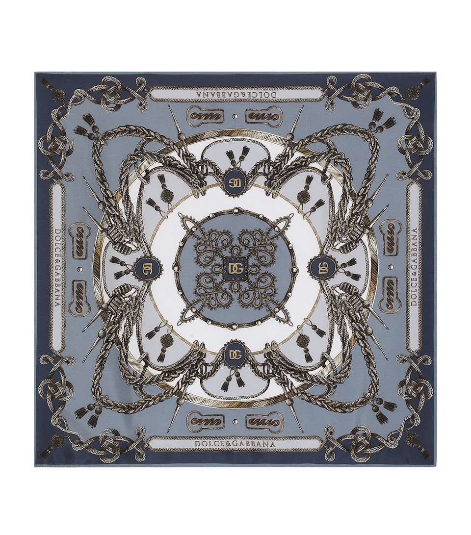 Dolce&Gabbana Silk Printed Foulard Corde/nappe F.