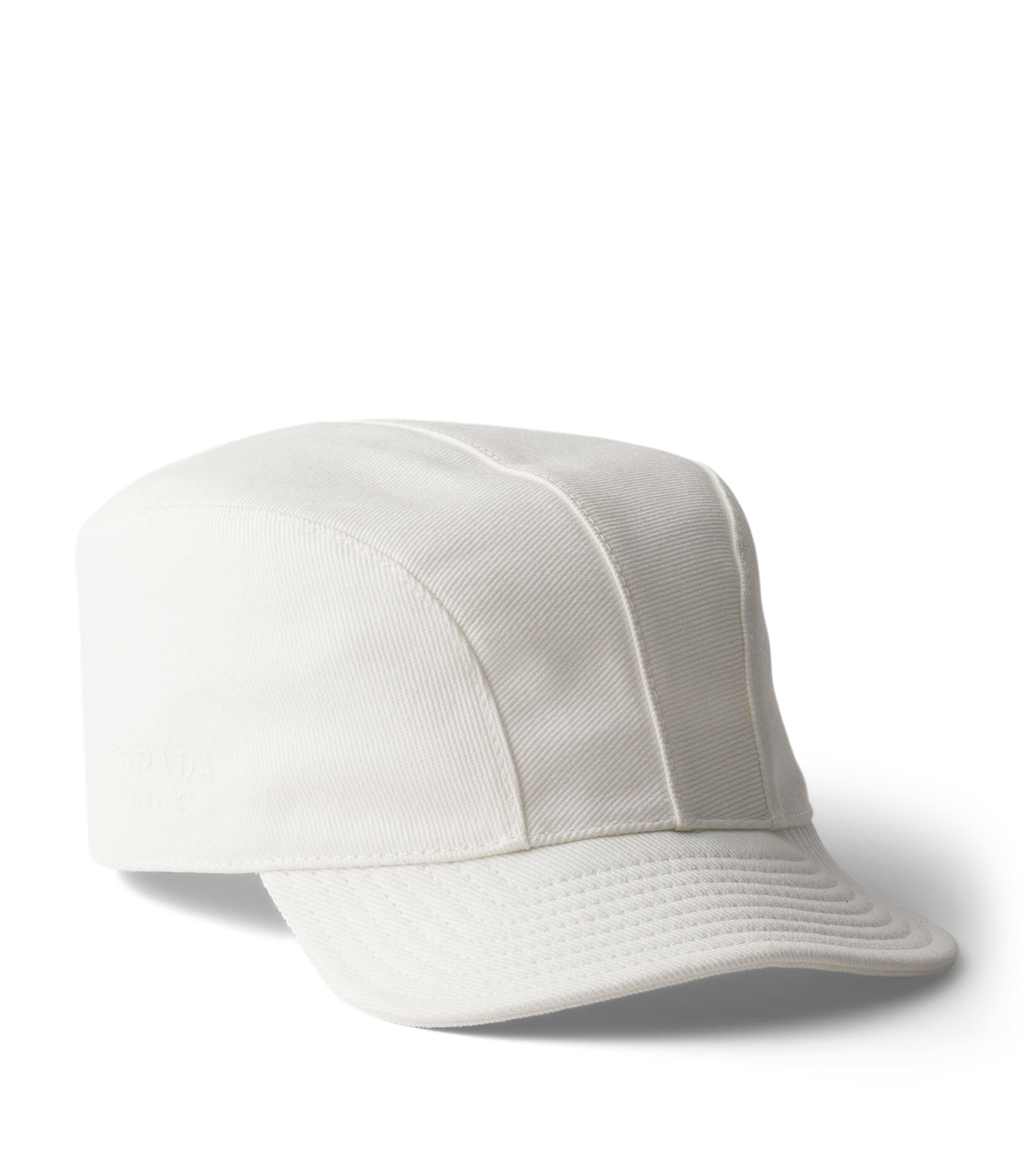 Prada Cotton Drill Baseball Cap White