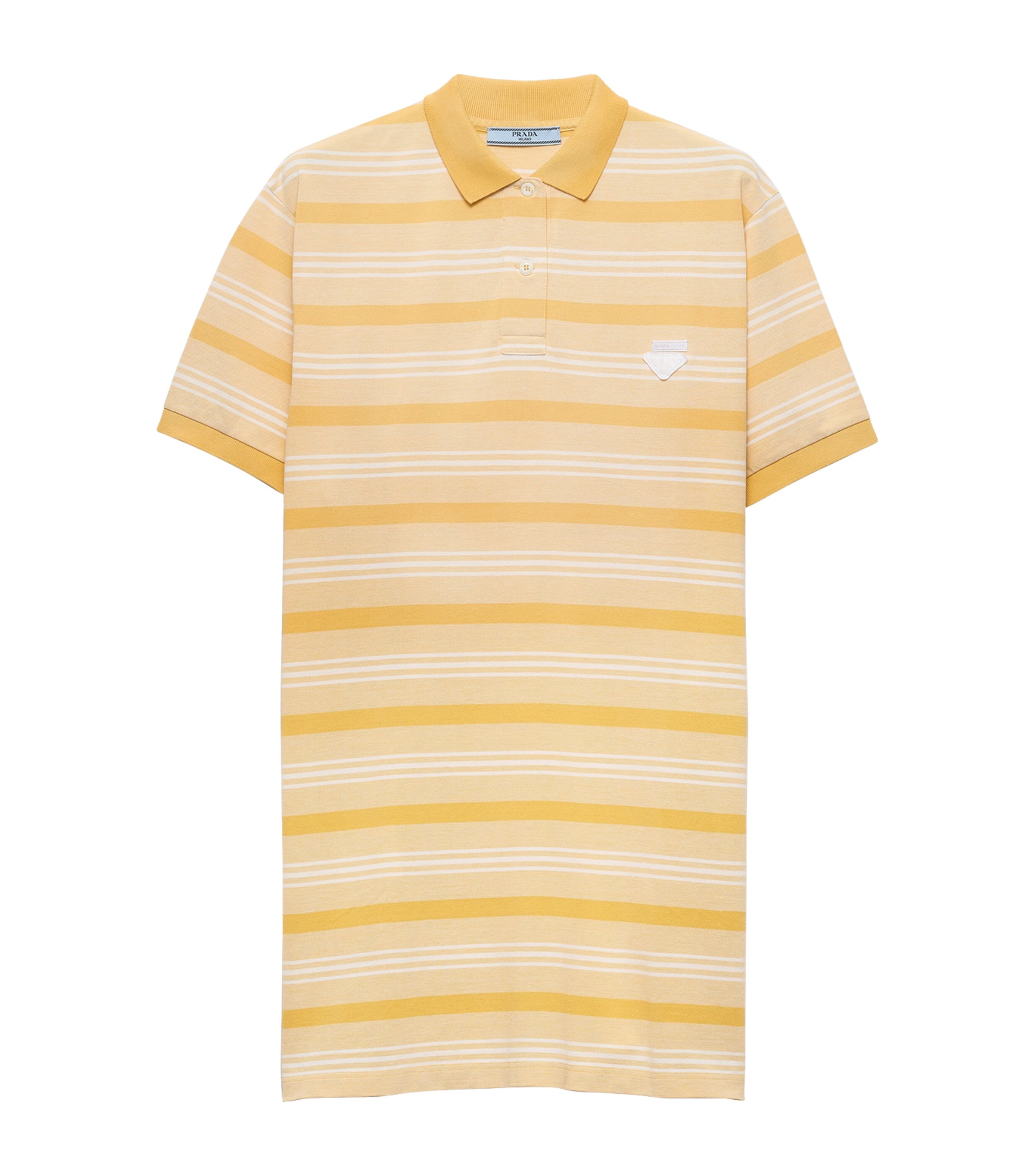 Prada Womens Cotton Piqué Stripe Mini Dress