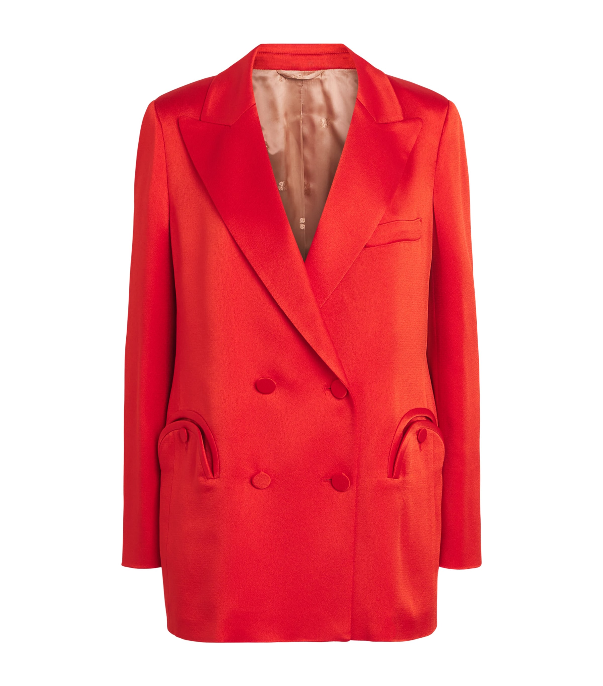 Blazé Milano Womens Satin Novalis Everynight Blazer Crab