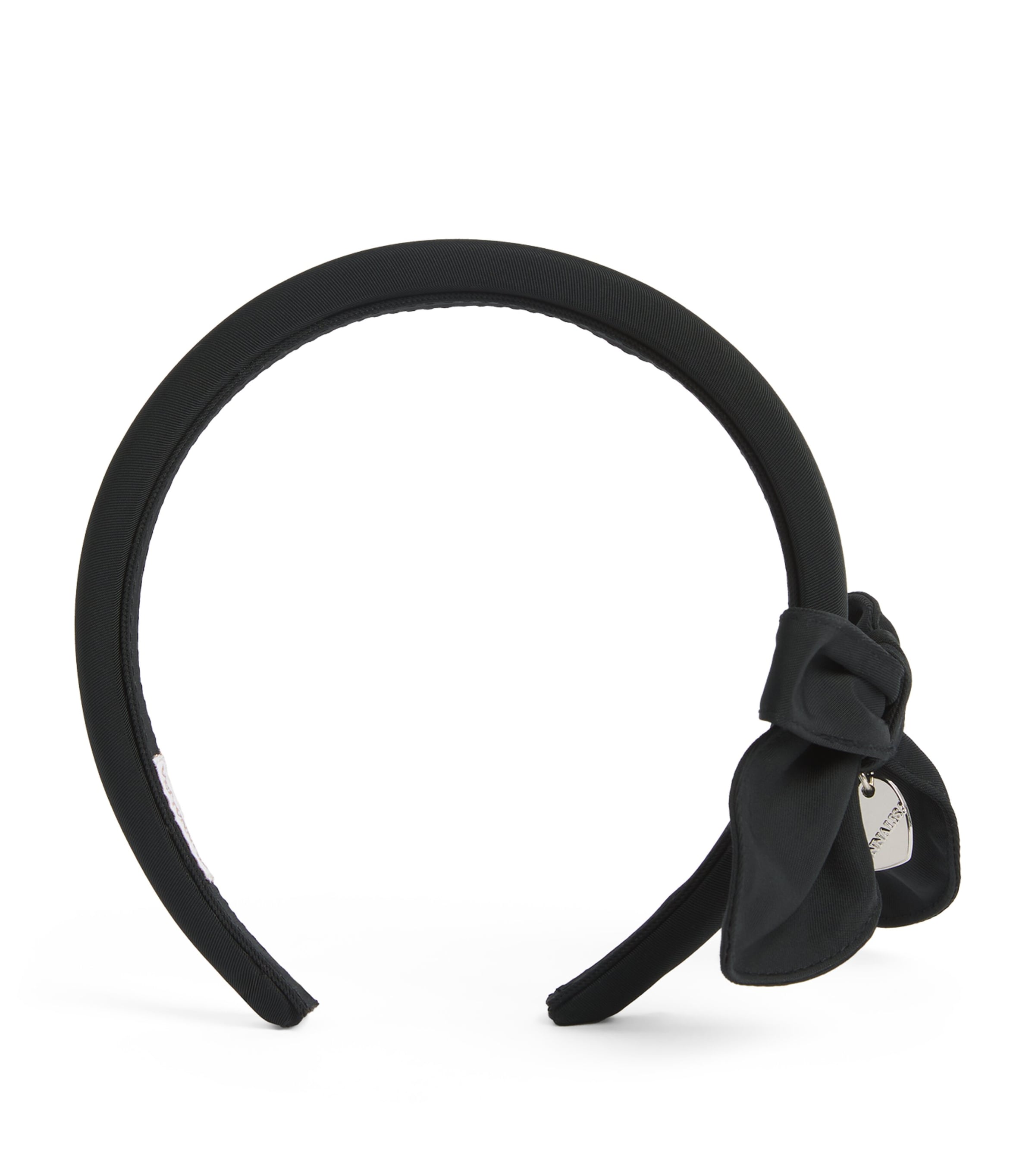 Monnalisa Satin Bow Headband Nero