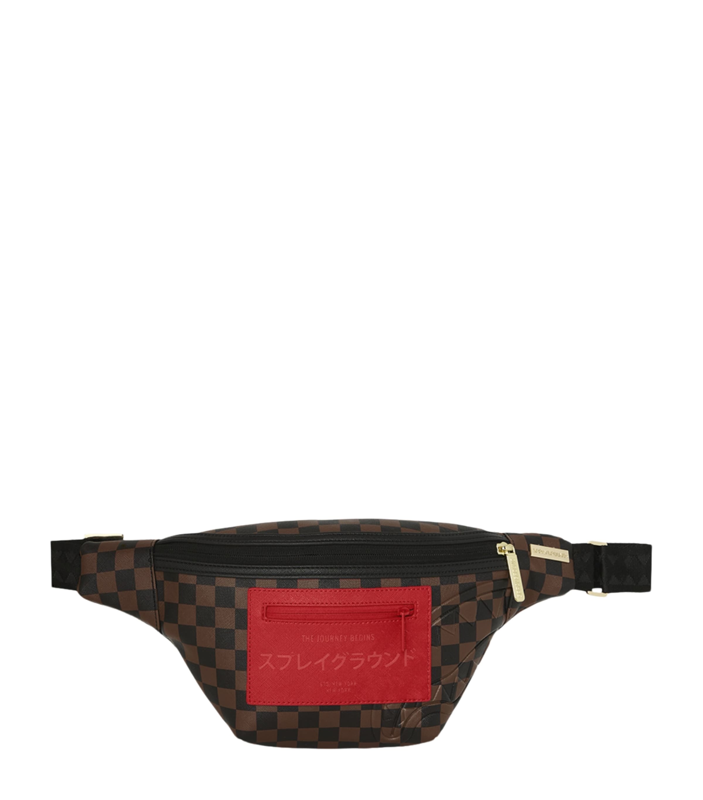 Sprayground Check Redemption Cross-Body Bag Red Redemption
