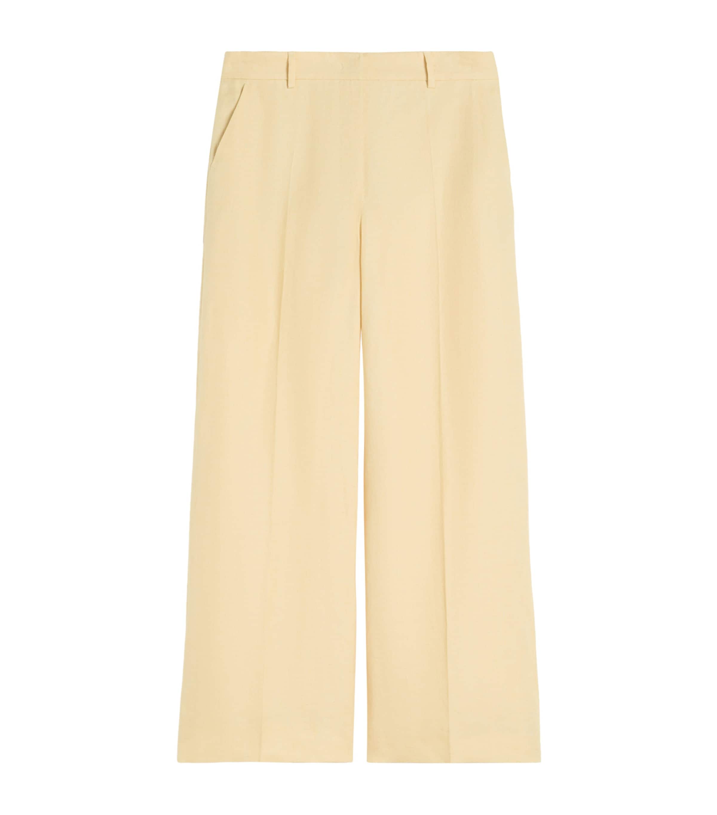 Linen Wide-Leg Trousers