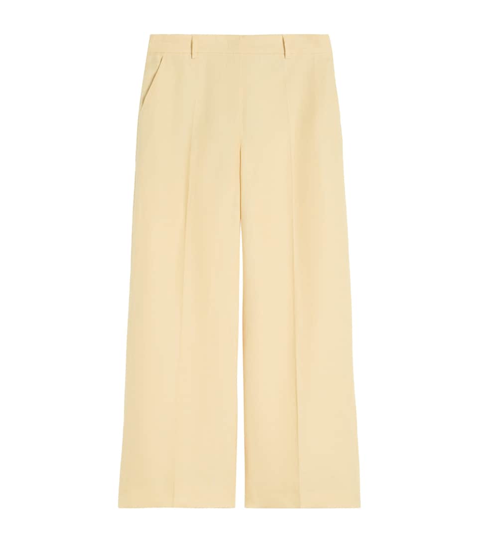 Linen Wide-Leg Trousers