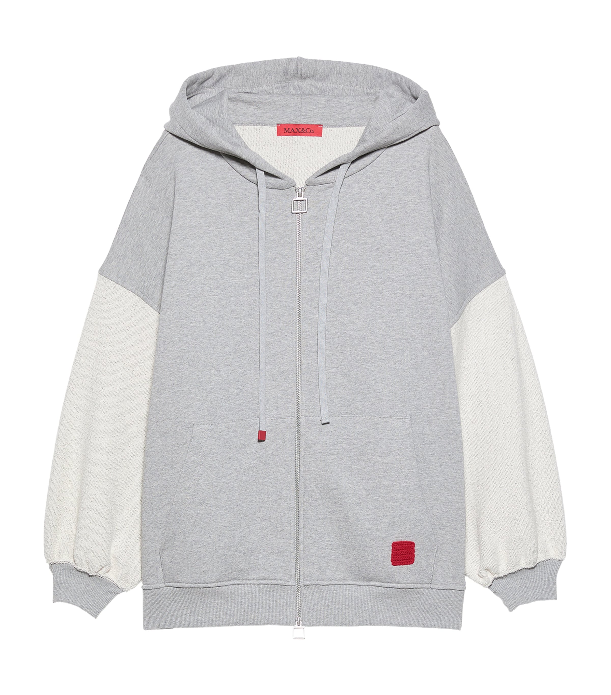 MAX&Co. Womens Cotton Hoodie Melange Grey