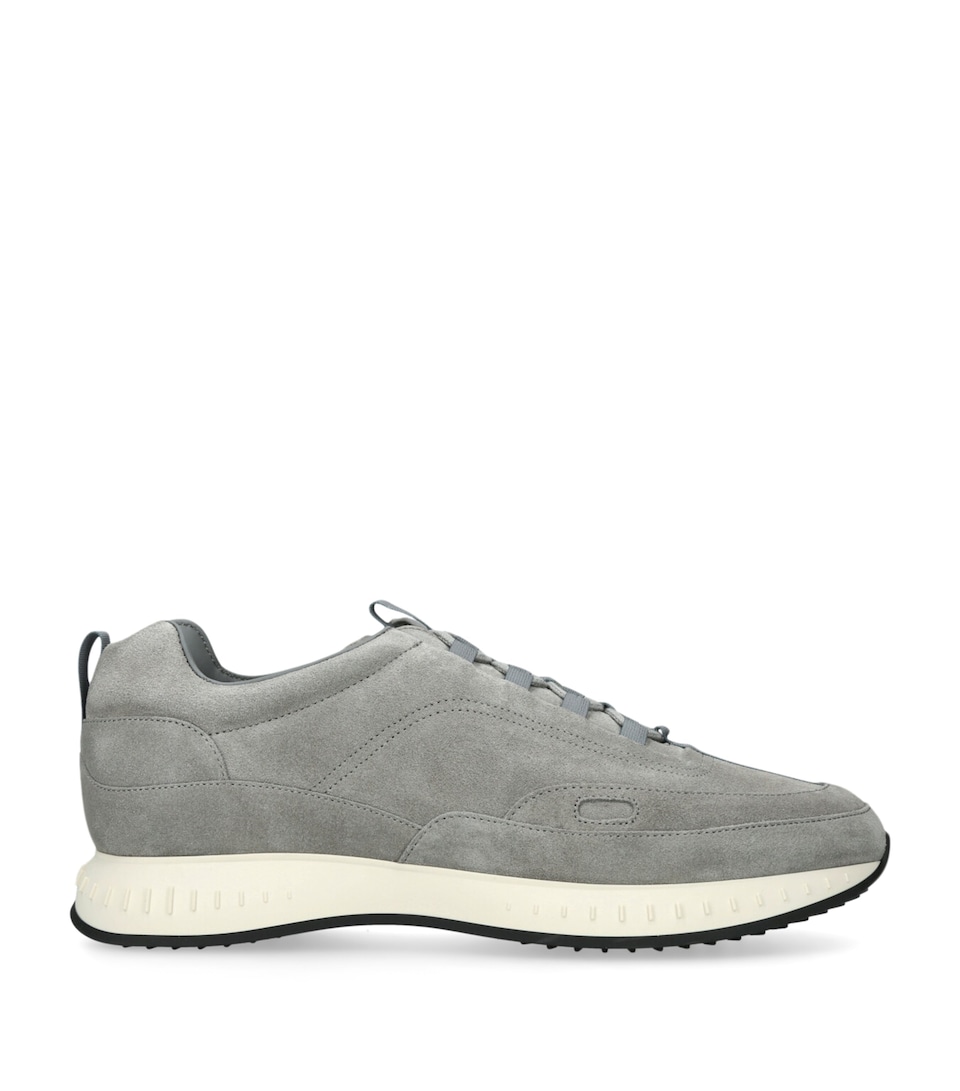 John Lobb Suede Stream Elastic Sneakers Grey/dark
