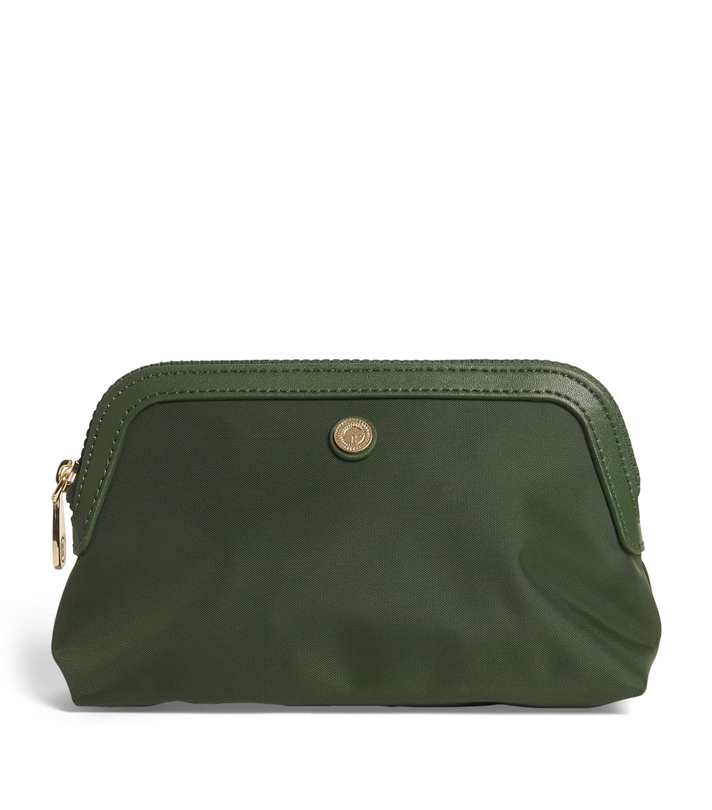 Harrods Small Nylon Wash Bag Green