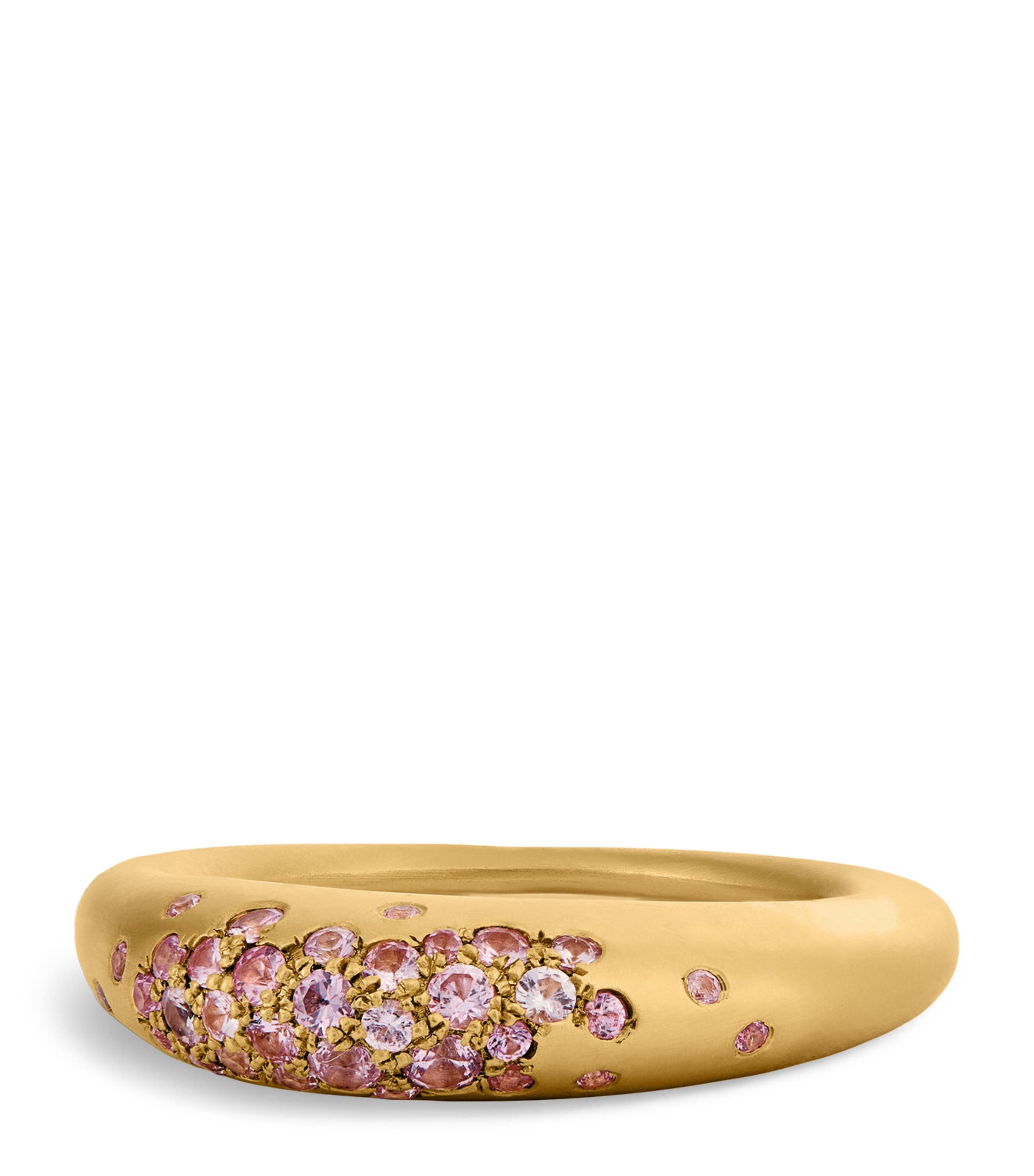 Small Yellow Gold and Pink Sapphire My Muse Urban Ring