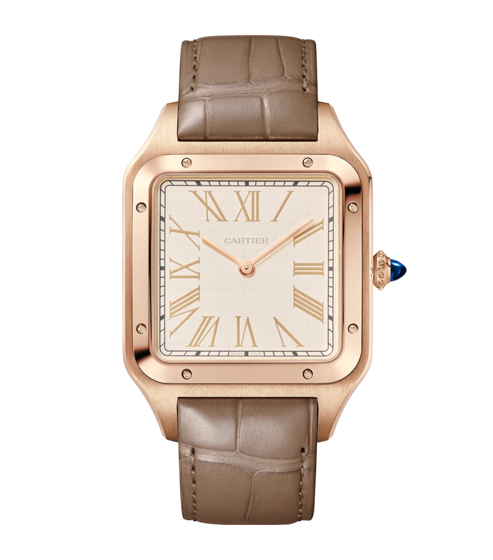 Extra Large Rose Gold Santos-Dumont Watch 46.6mm