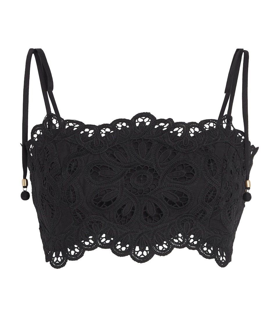 Cotton Rhiannon Embroidered Crop Top