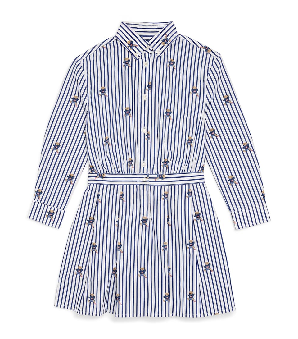 Cotton Stripe Shirt Dress (2-7 Years)