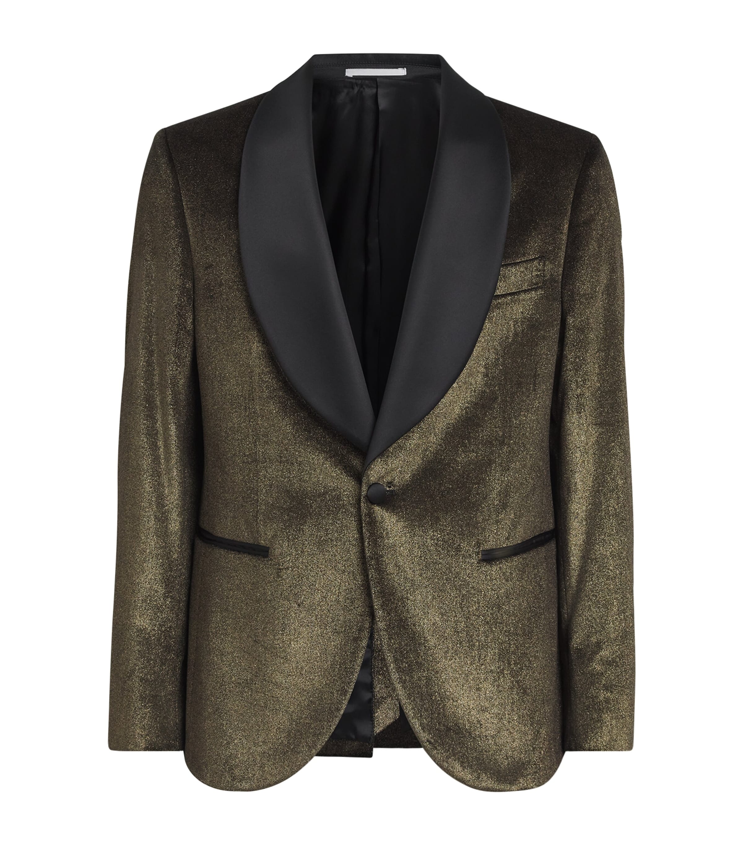 Pal Zileri Mens Cotton Glitter Tuxedo Jacket Black