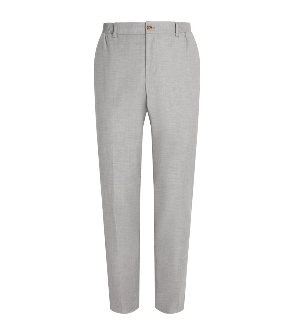 Wool-Blend Slim Trousers