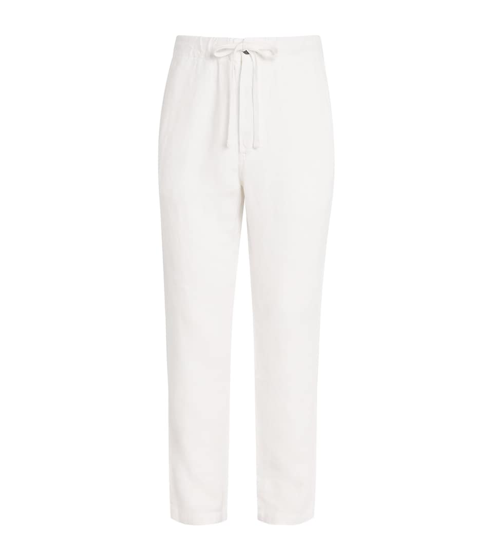 Citizens of Humanity Mens Linen Drawstring Straight Trousers White