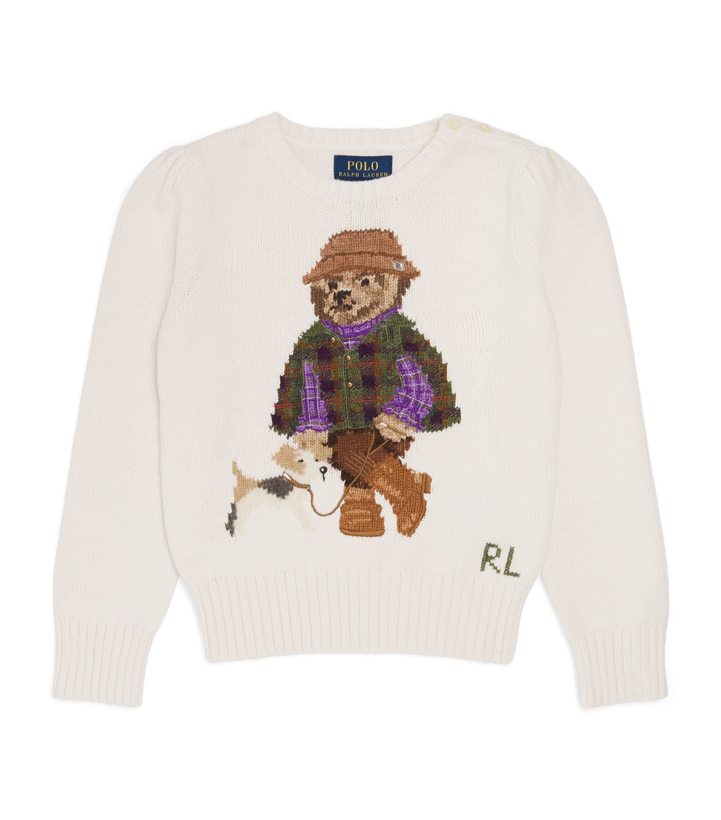 Ralph Lauren Kids Polo Bear Sweater (2-7 Years) Estate Cream