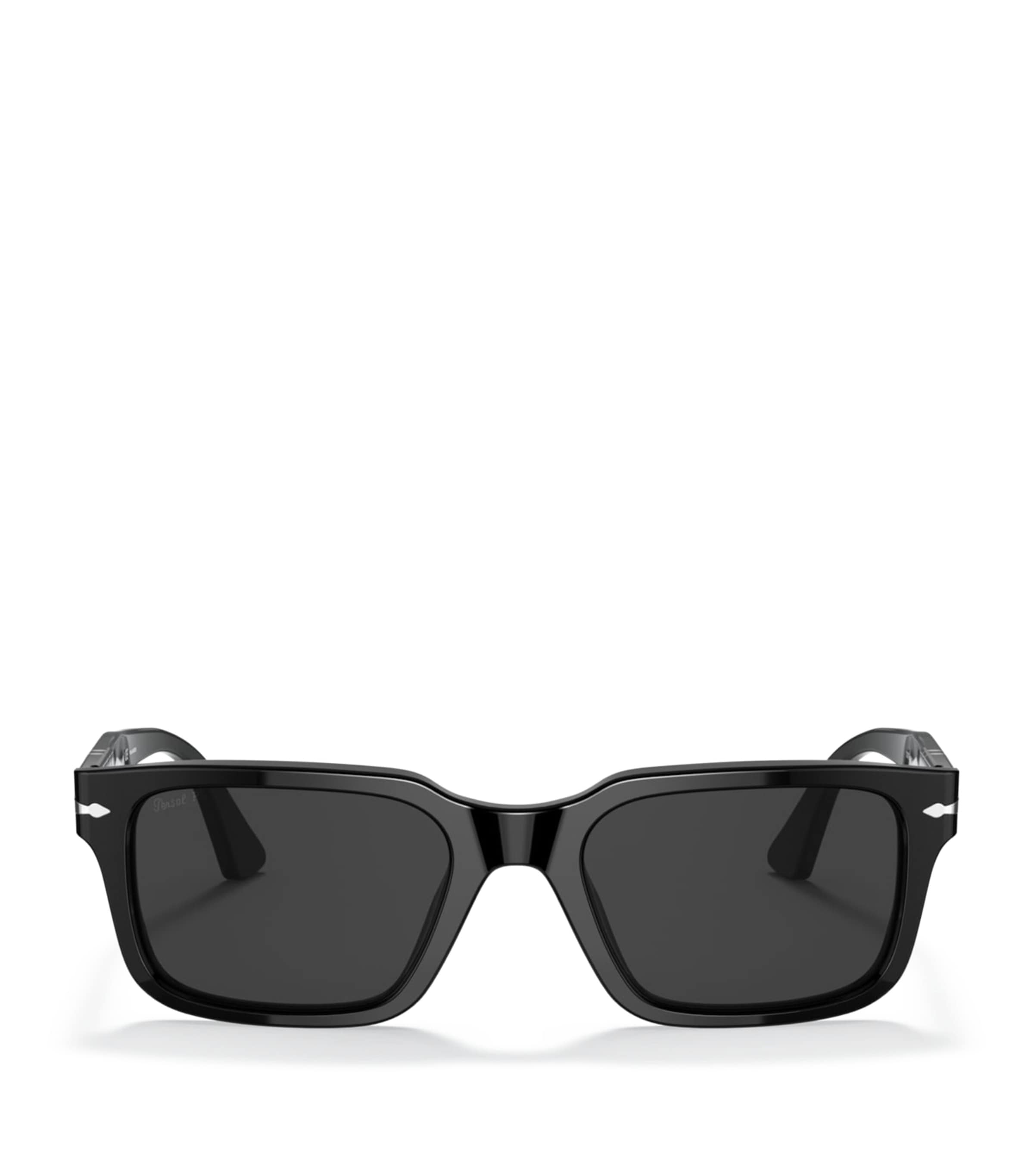 Persol Acetate Rectangle Sunglasses Black