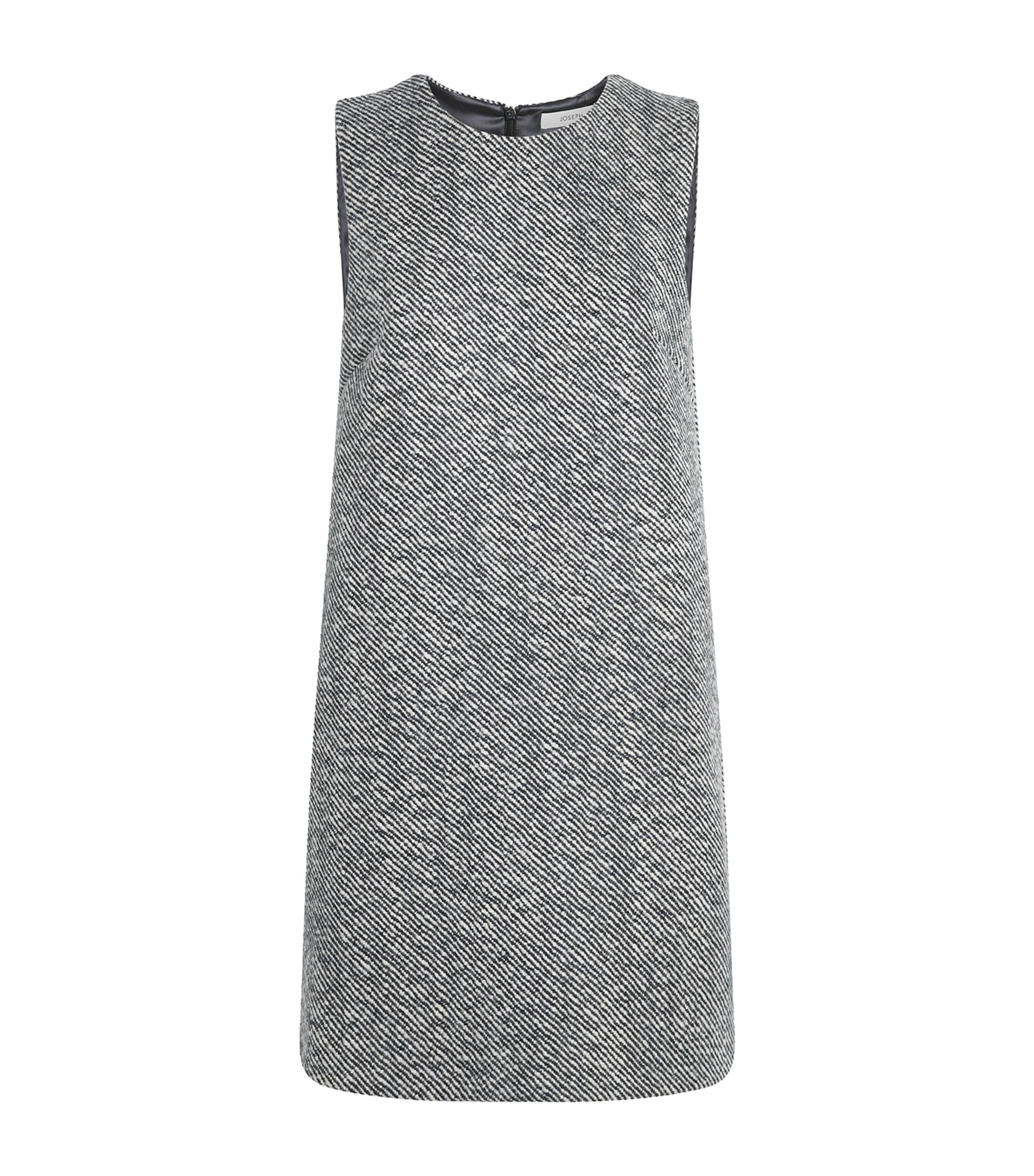 Joseph Womens Virgin Wool Lulu Mini Dress Graphite Twill