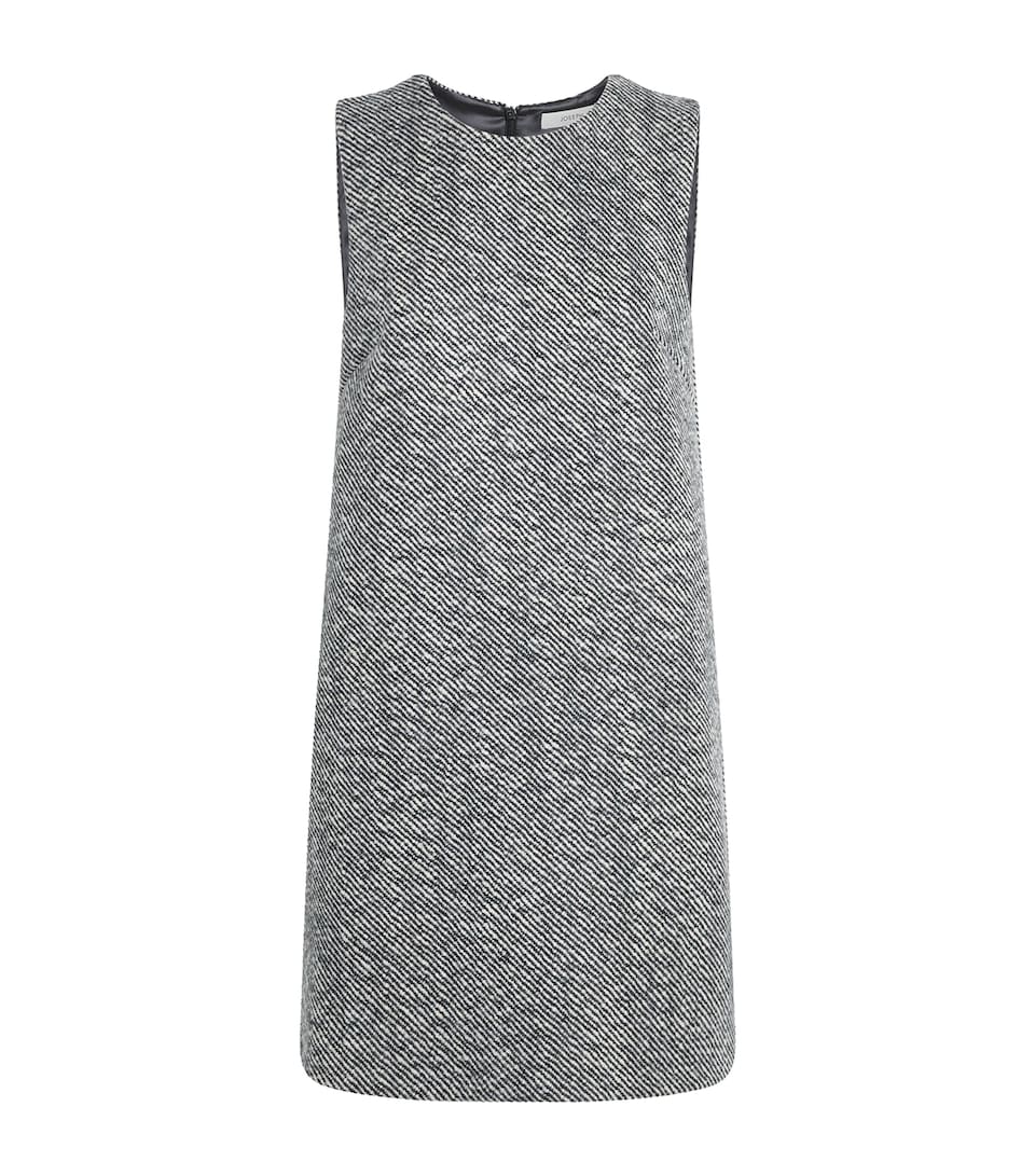 Joseph Womens Virgin Wool Lulu Mini Dress Graphite Twill