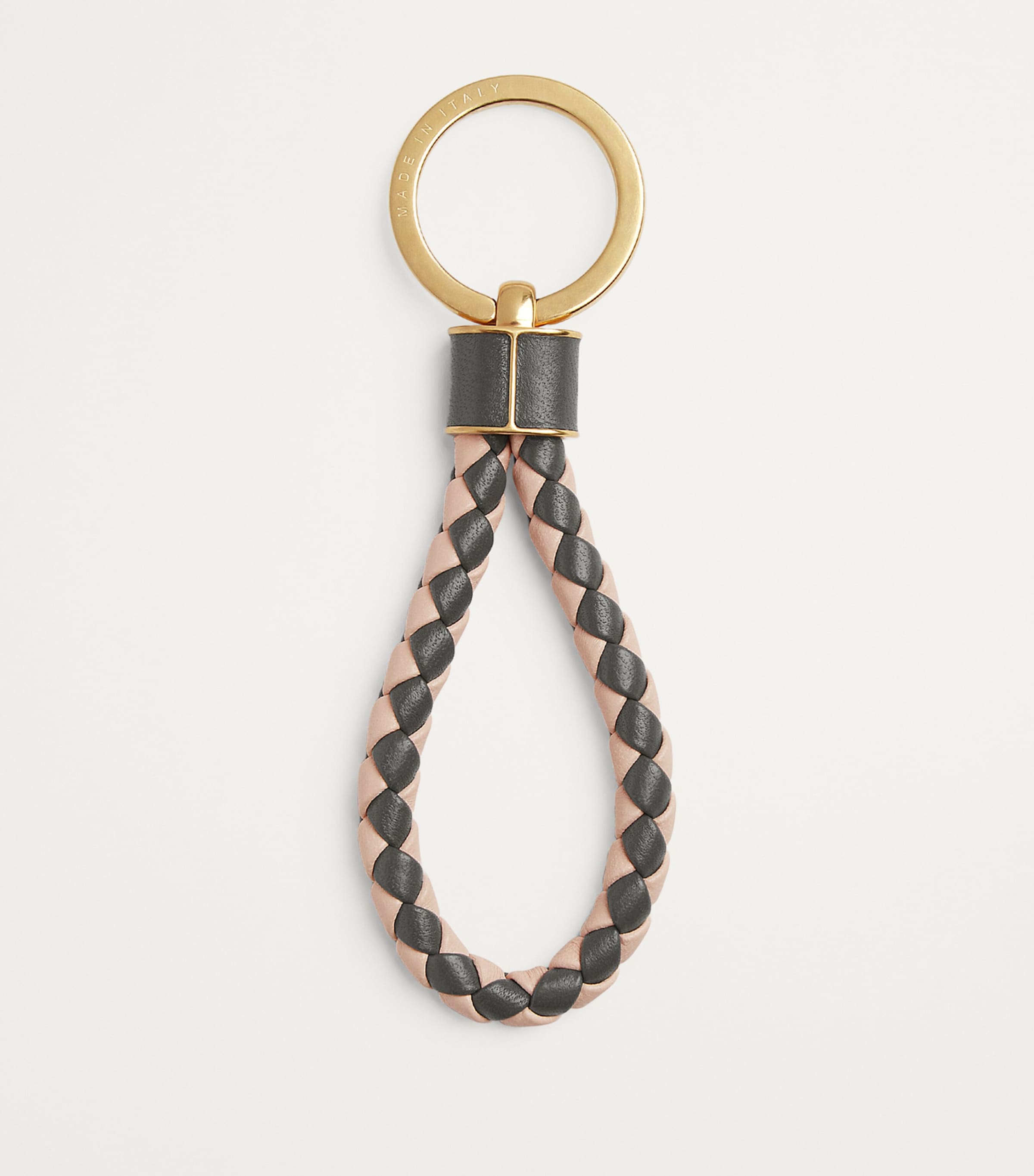 ●BOTTEGAVENETA ●ボッテガヴェネタ Alphabet Key Ring N Bottega Veneta Triangle Square Double Knot Key Ring