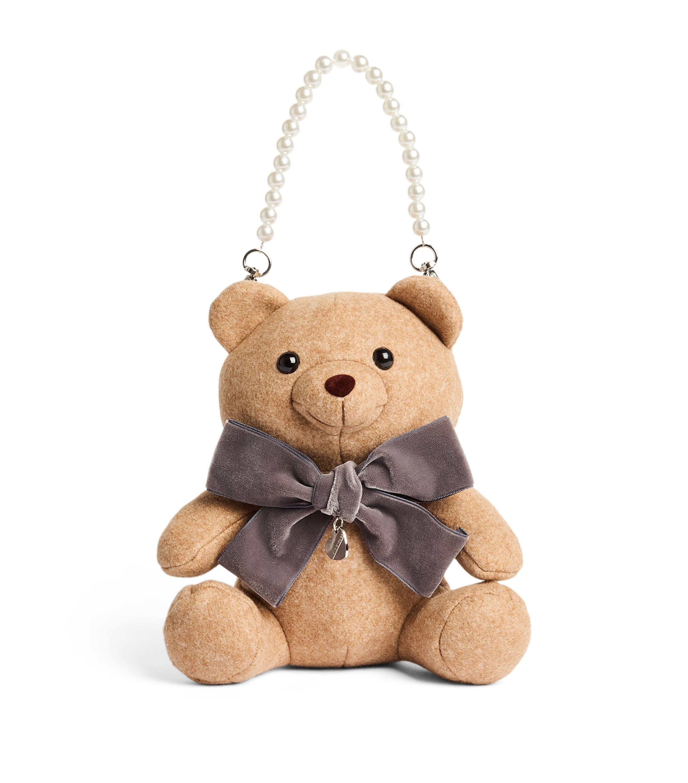 Monnalisa Teddy Plush Shoulder Bag Beige