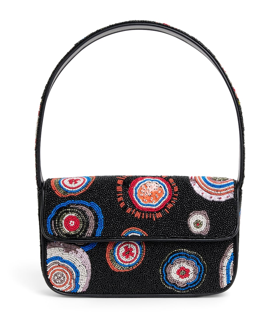 STAUD Beaded Tommy Shoulder Bag Millefiore