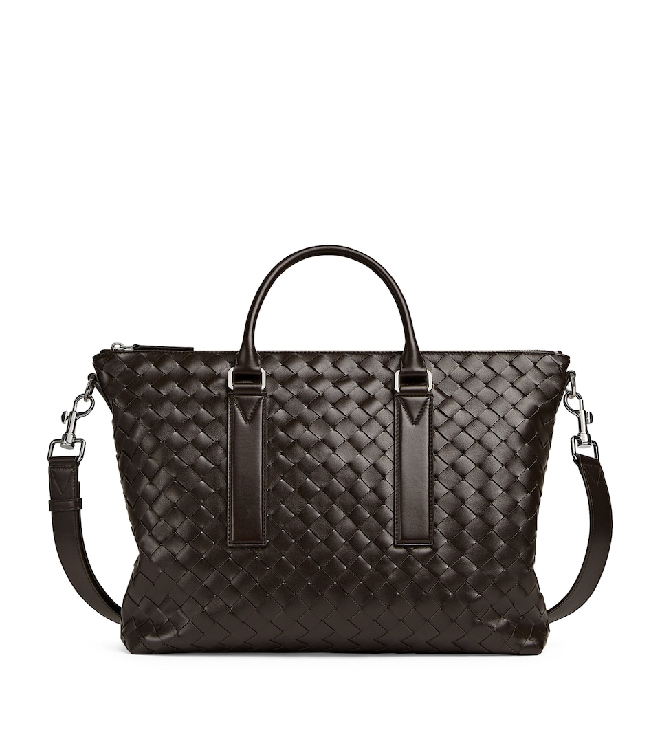 Leather Intrecciato Briefcase