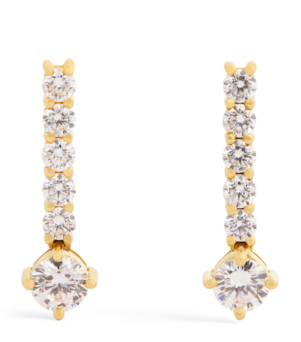 Yellow Gold and Diamond Stella Earrings