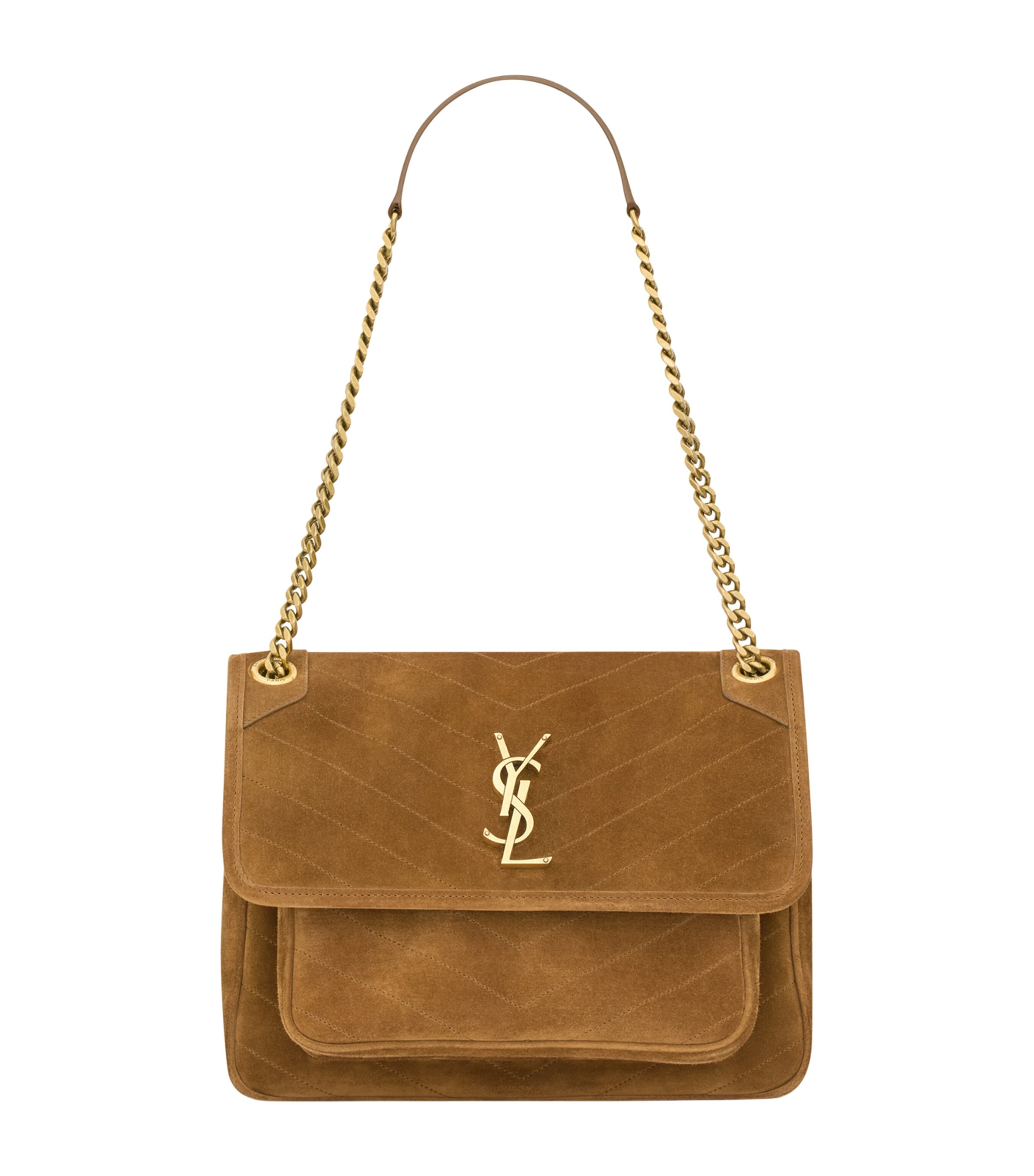 Saint Laurent Medium Suede Niki Shoulder Bag