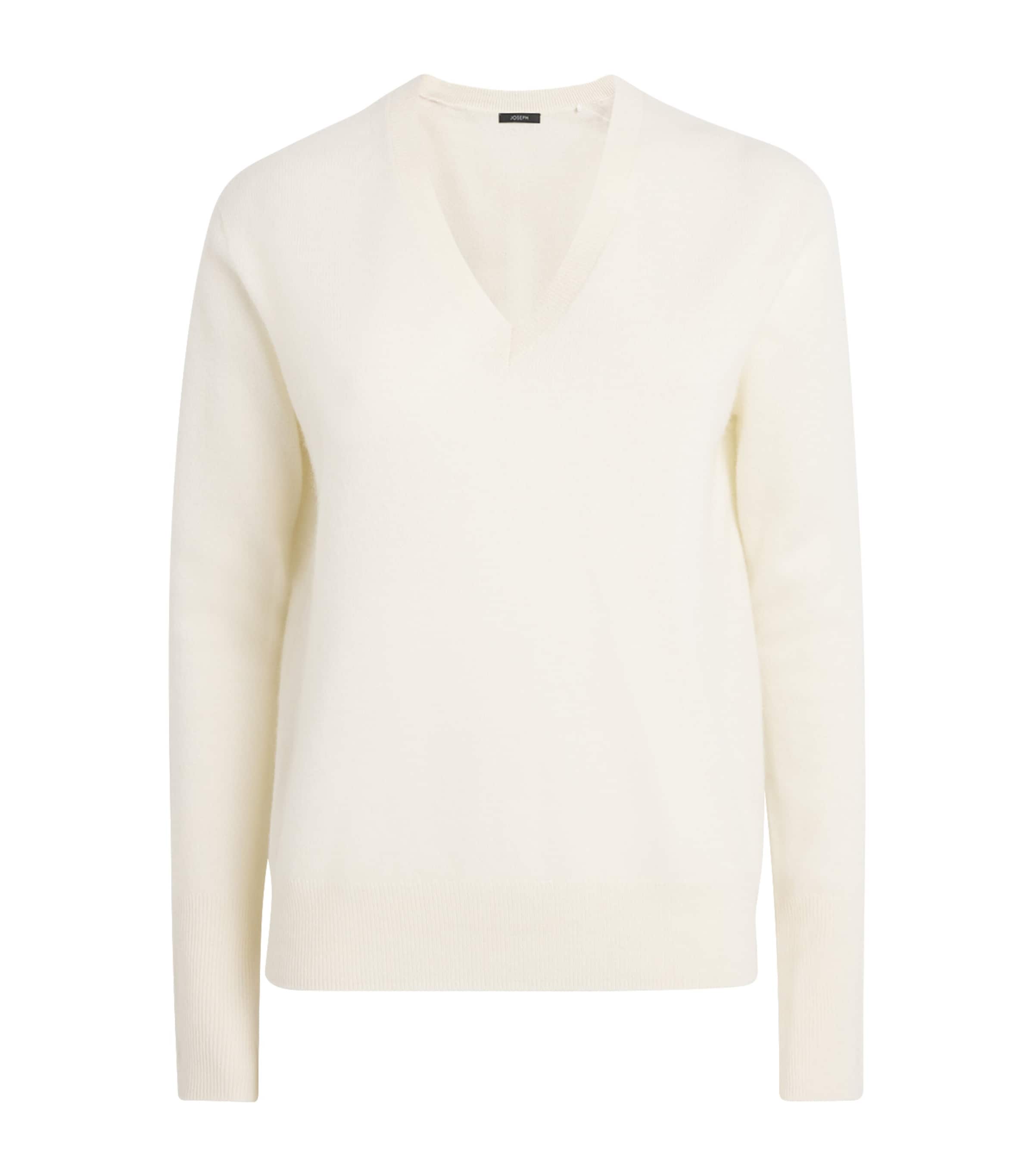Soft Goat White Cashmere Rollneck Boyfriend Sweater | Harrods US
