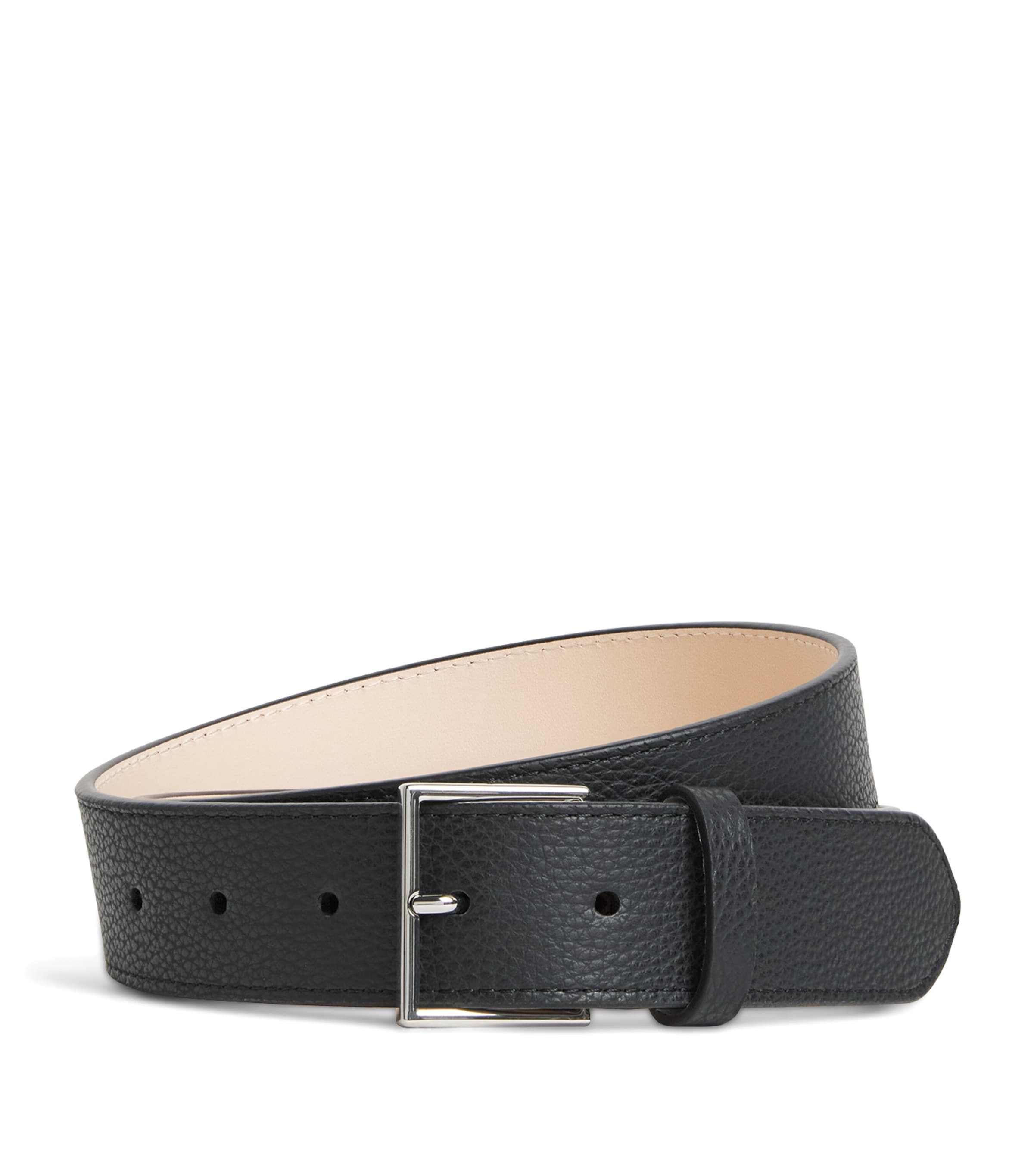 Paul Smith Leather Signature Stripe Edge Belt