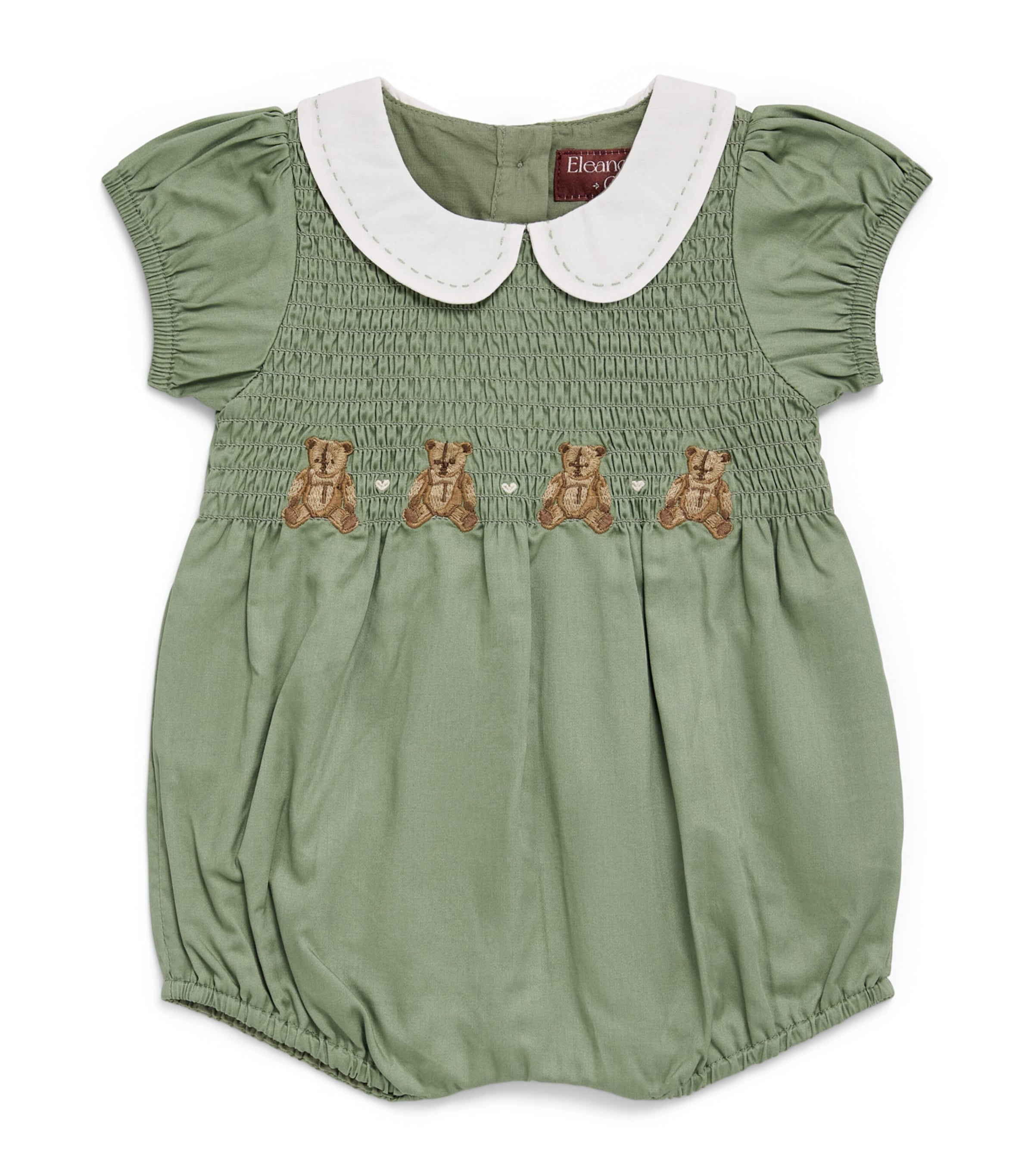 Eleanor Charles Shirred Embroidered Bodysuit (0-36 Months) Gt