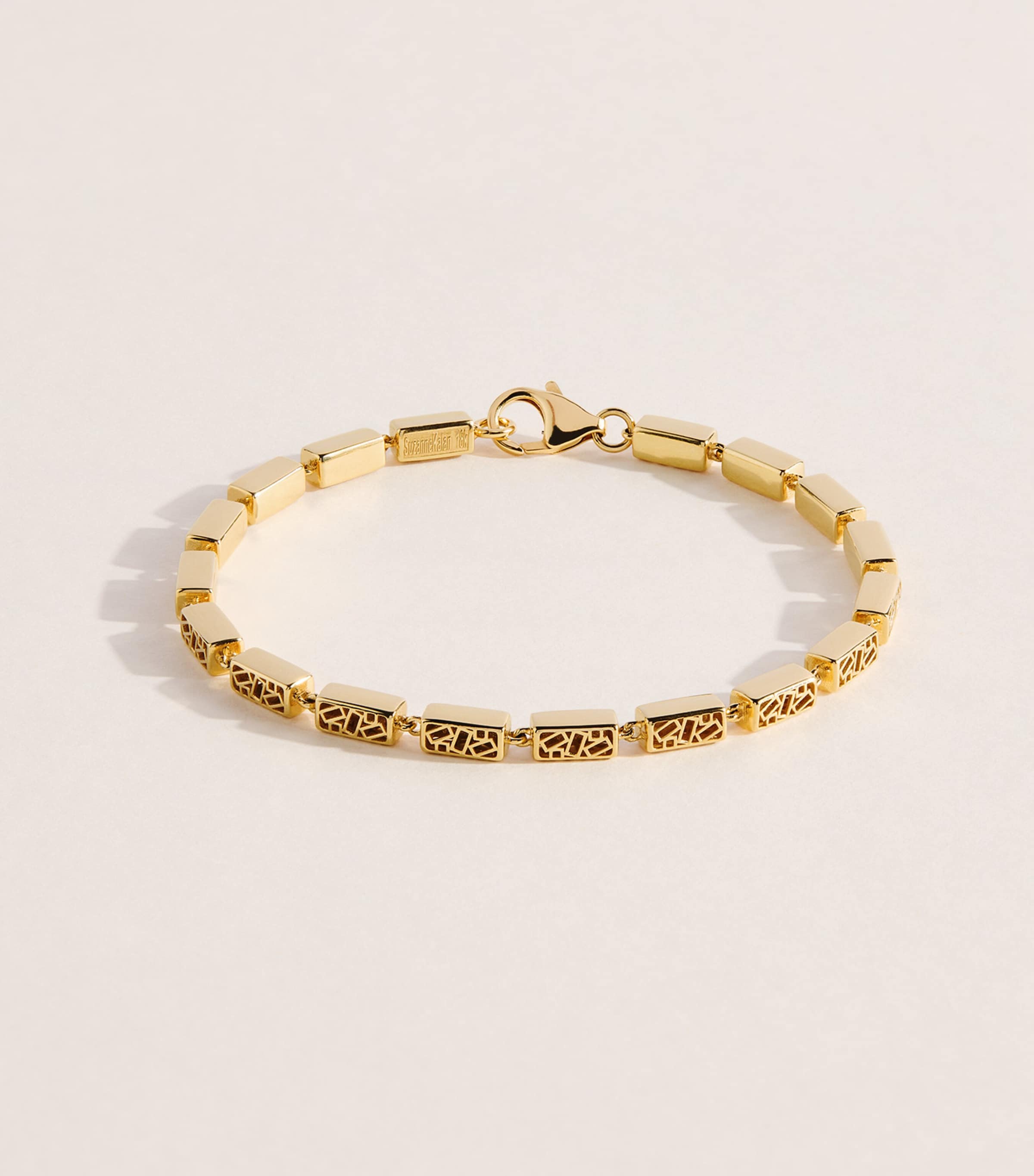Suzanne Kalan Yellow Gold Thick Block-Chain Bracelet Yg/solid