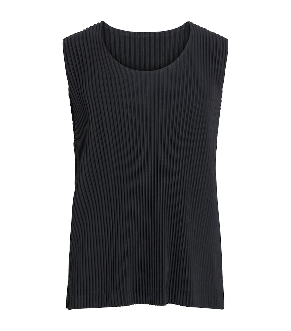 Homme Plissé Issey Miyake Mens Pleated Vest Black