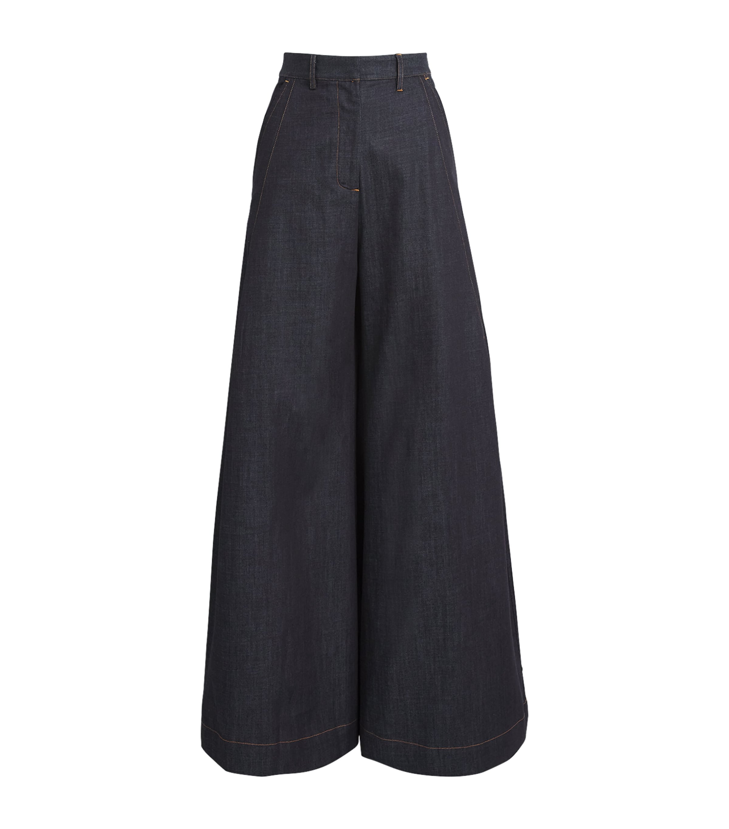 Palmer//Harding Womens Elara High-Rise Wide-Leg Jeans Indigo Denim