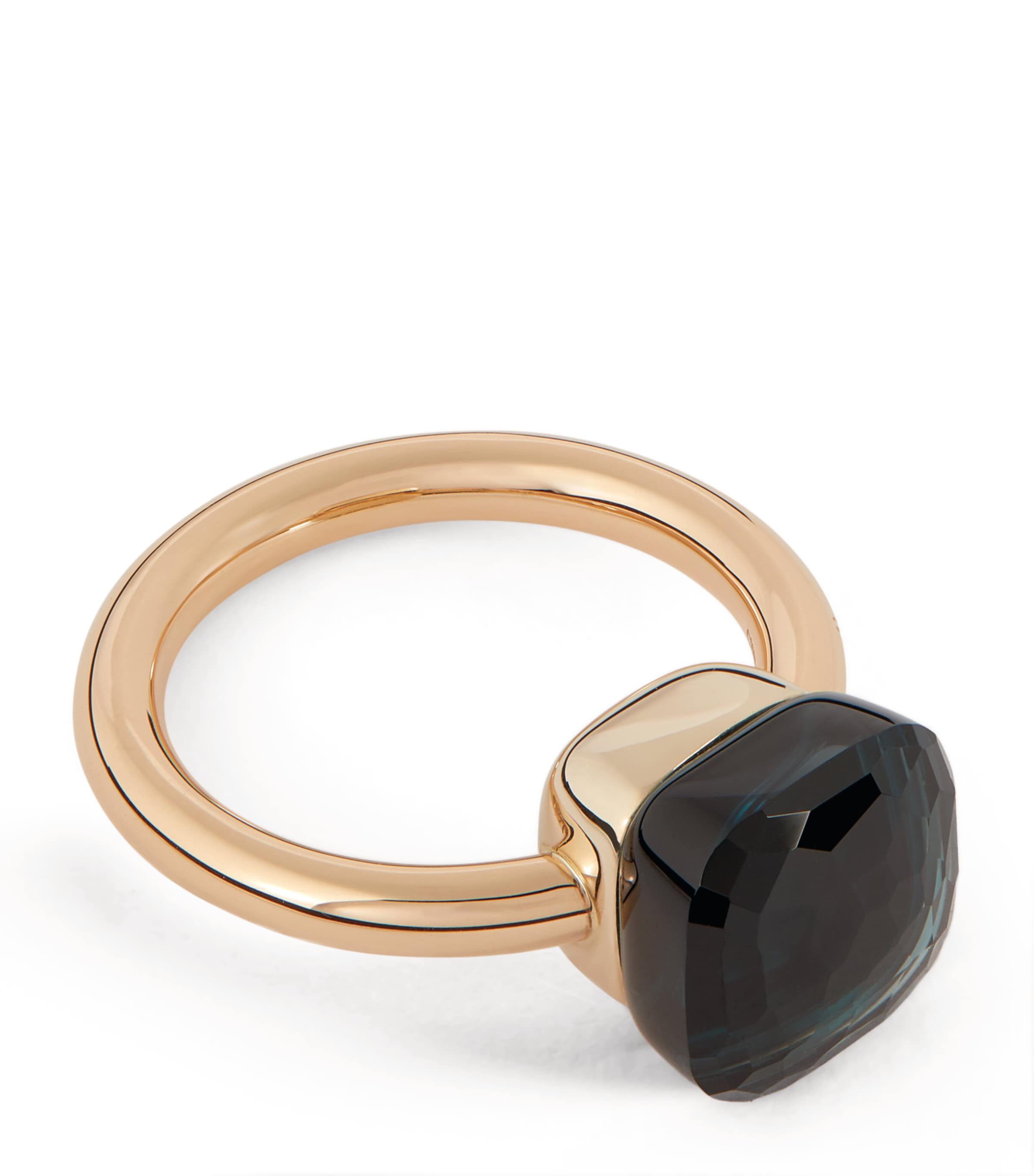 Mixed Gold and Blue London Topaz Nudo Classic Ring