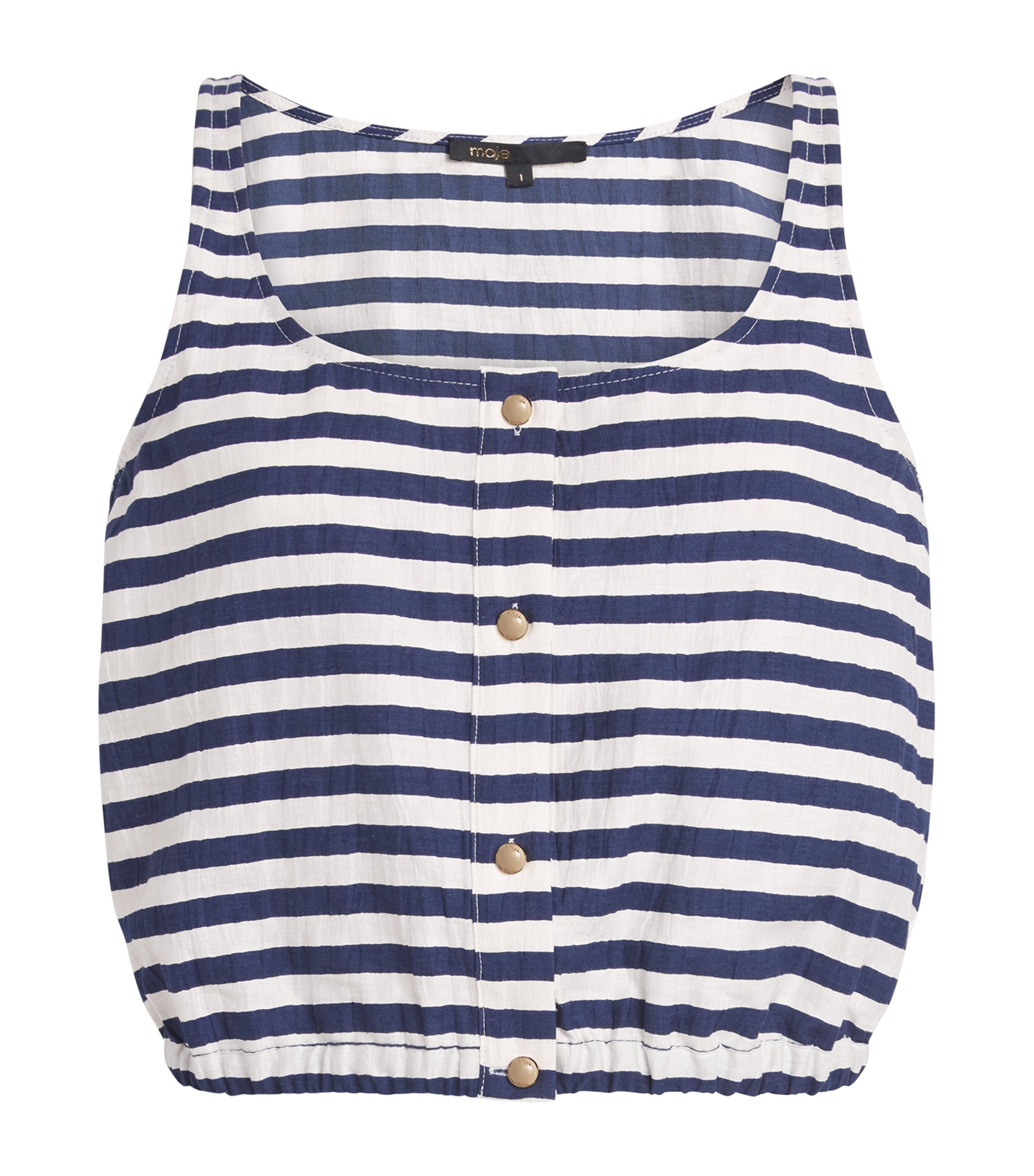 Maje Womens Breton Stripe Tank Top White/blue