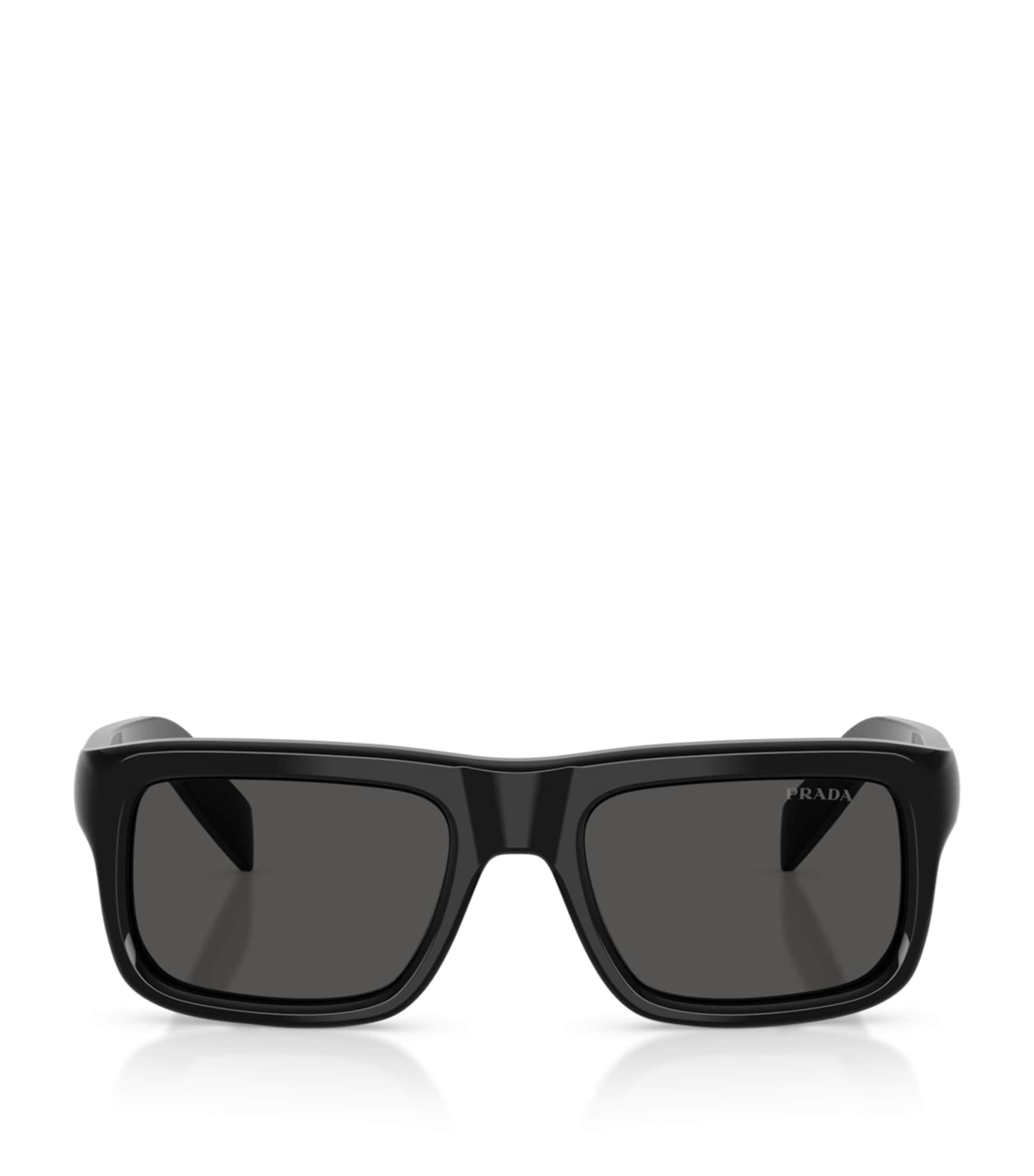 Prada Acetate Square Sunglasses Black